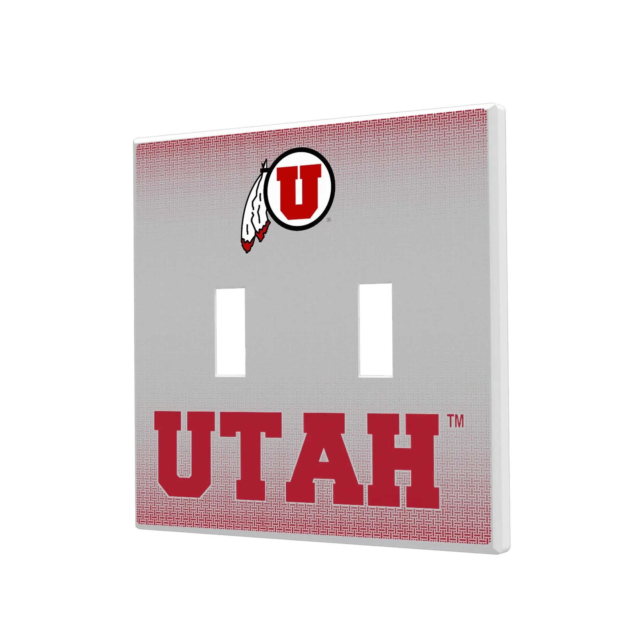 University of Utah Utes Linen Hidden-Screw Light Switch Plate
