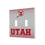 University of Utah Utes Linen Hidden-Screw Light Switch Plate