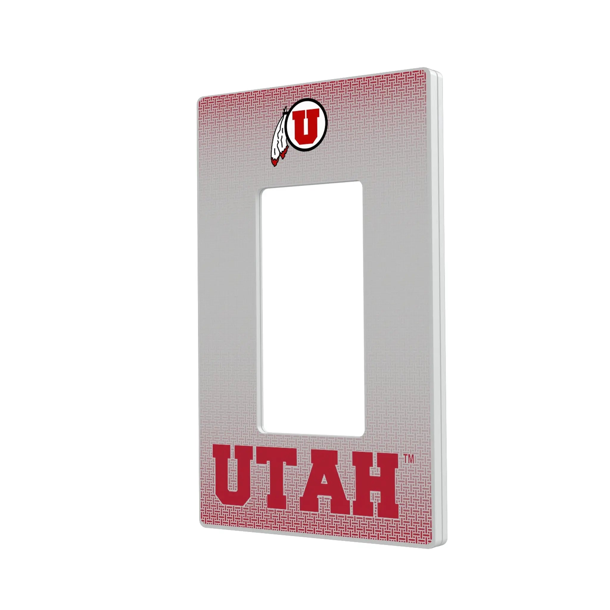 University of Utah Utes Linen Hidden-Screw Light Switch Plate