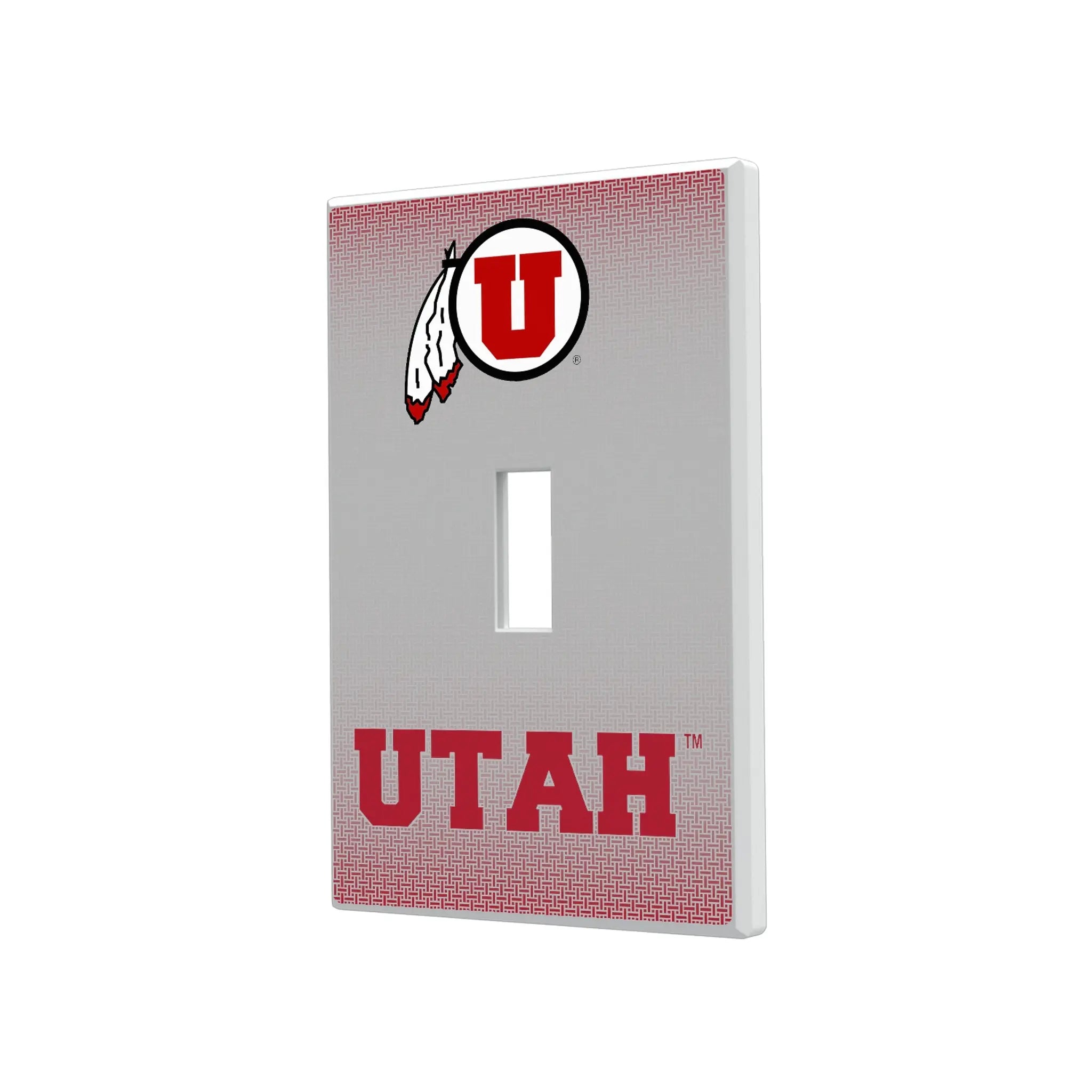 University of Utah Utes Linen Hidden-Screw Light Switch Plate