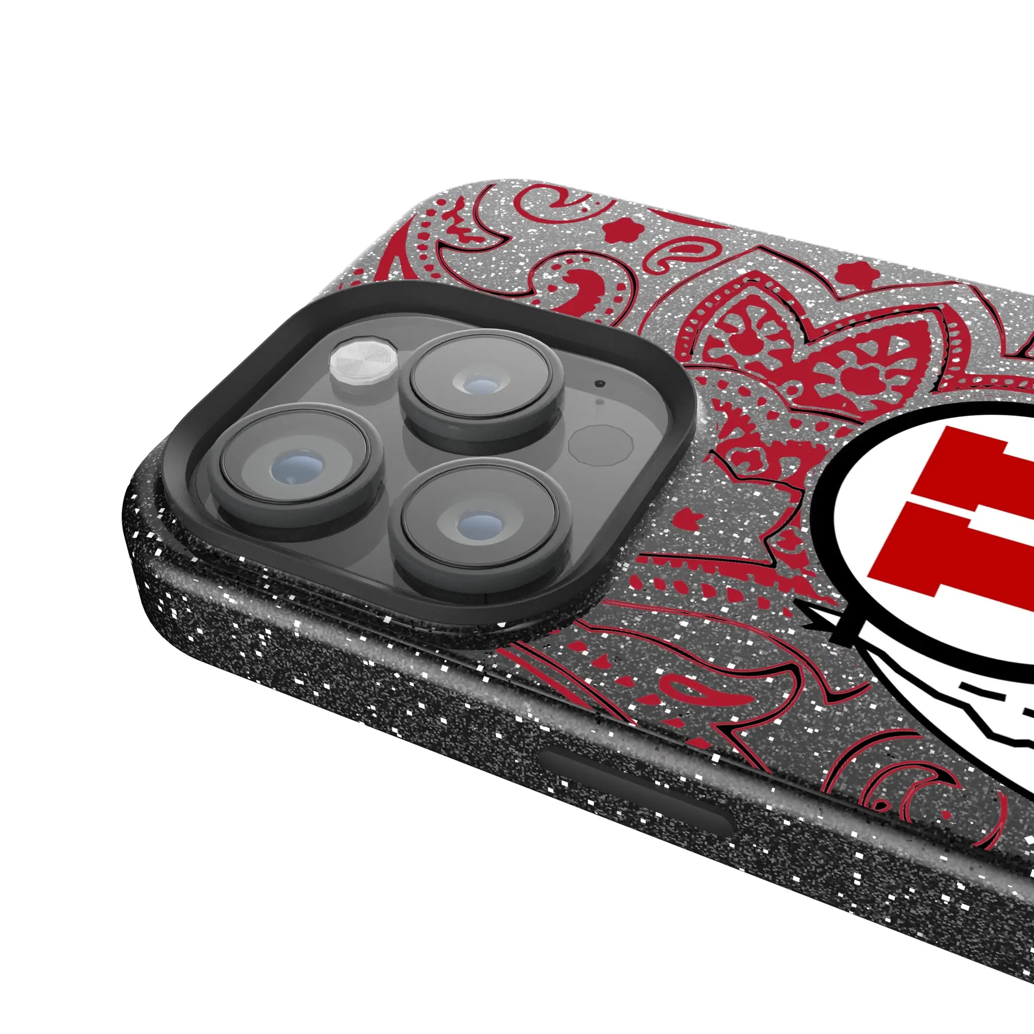 University of Utah Utes Paisley Bling Phone Case