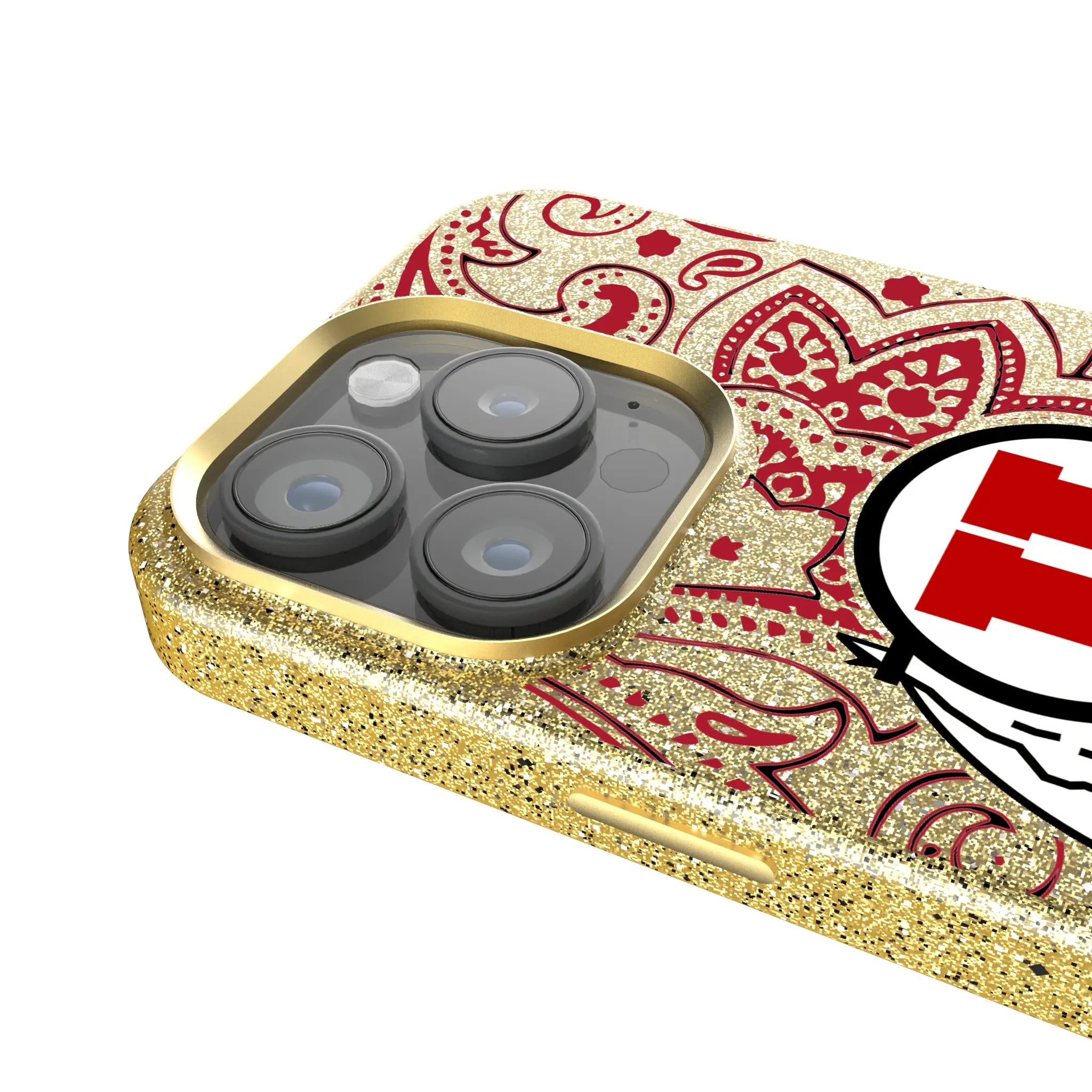 University of Utah Utes Paisley Bling Phone Case