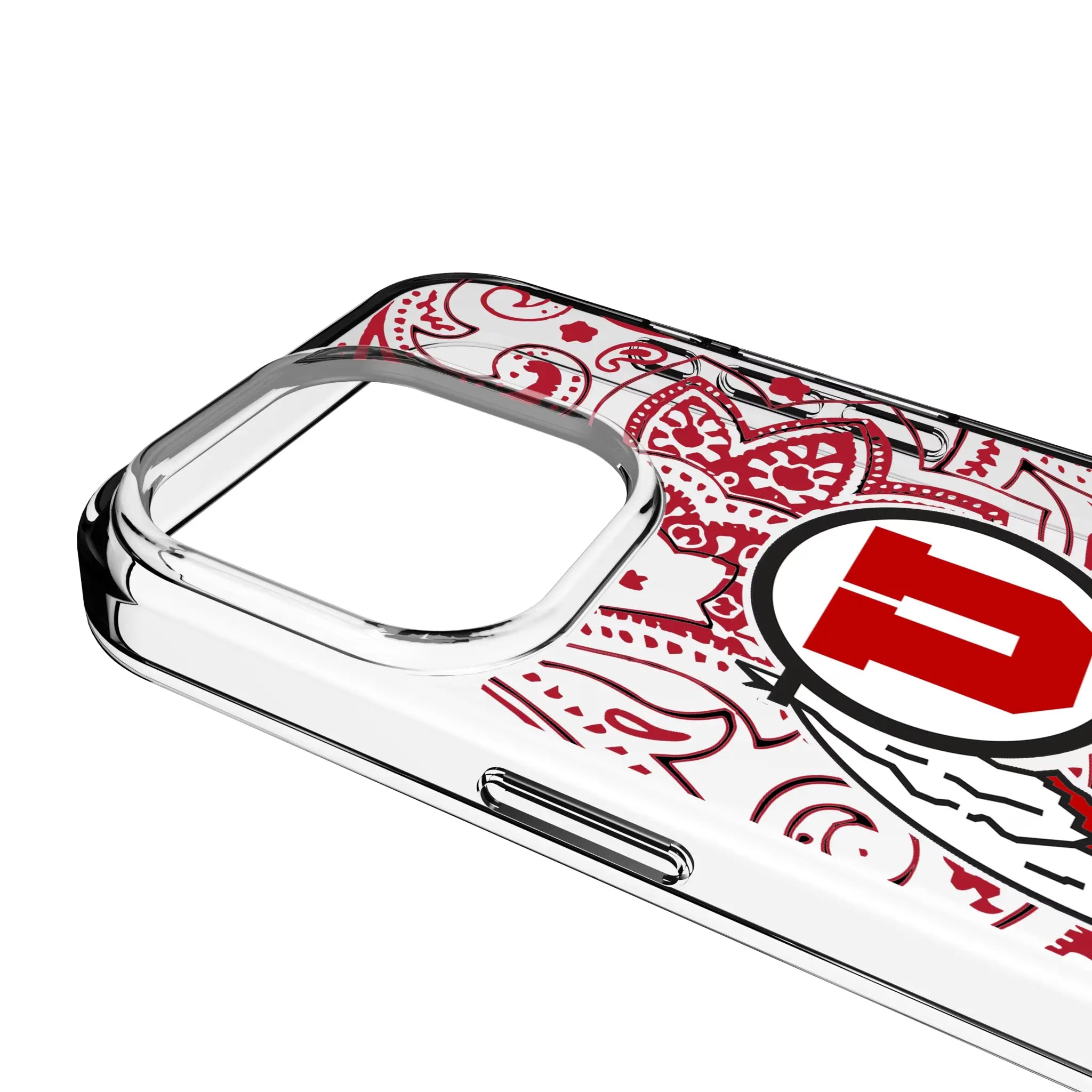 University of Utah Utes Paisley Clear Phone Case for Apple iPhone