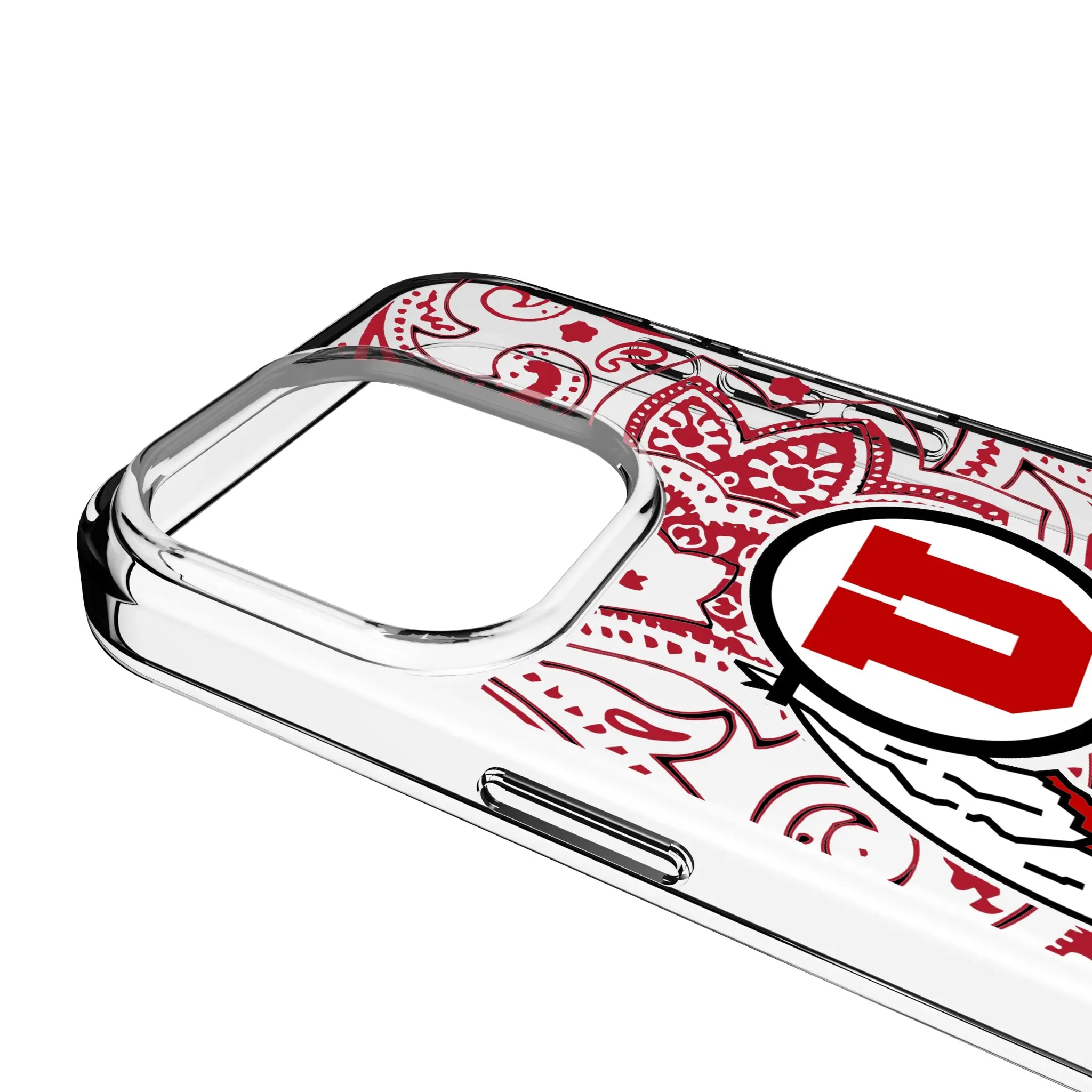 University of Utah Utes Paisley Clear Phone Case for Apple iPhone