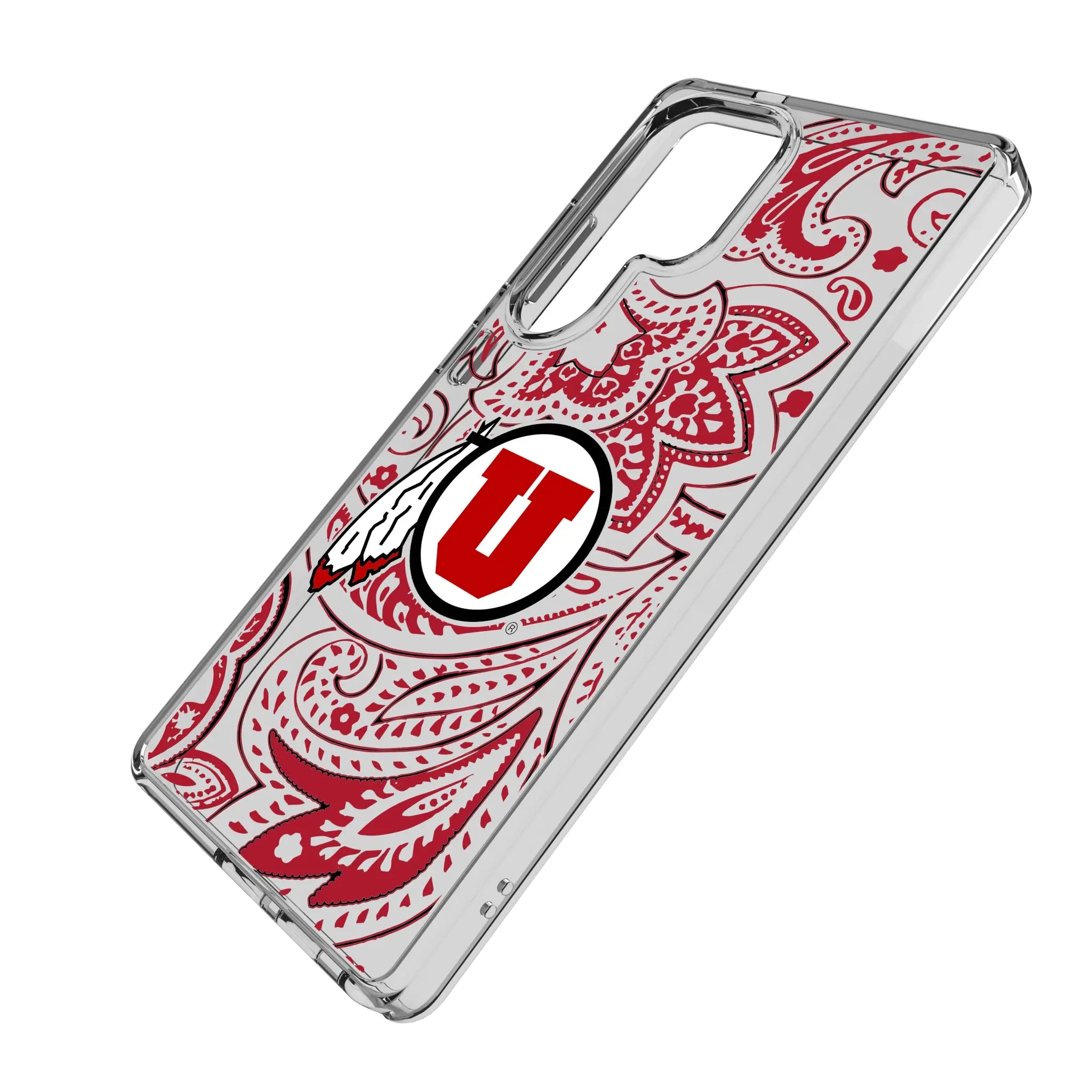 University of Utah Utes Paisley Clear Phone Case for Samsung Galaxy