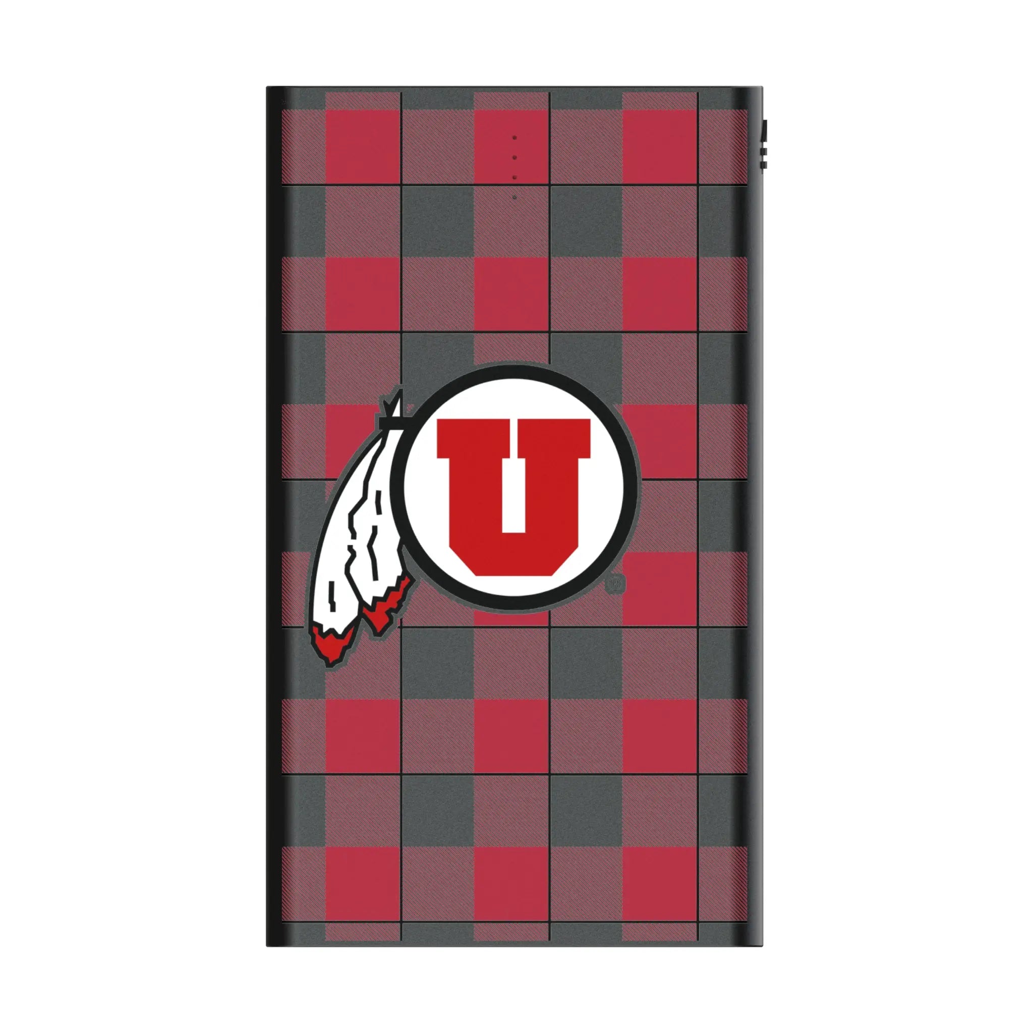 University of Utah Utes Plaid 5000mAh Flat Powerbank
