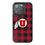 University of Utah Utes Plaid Bling Phone Case