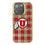 University of Utah Utes Plaid Bling Phone Case