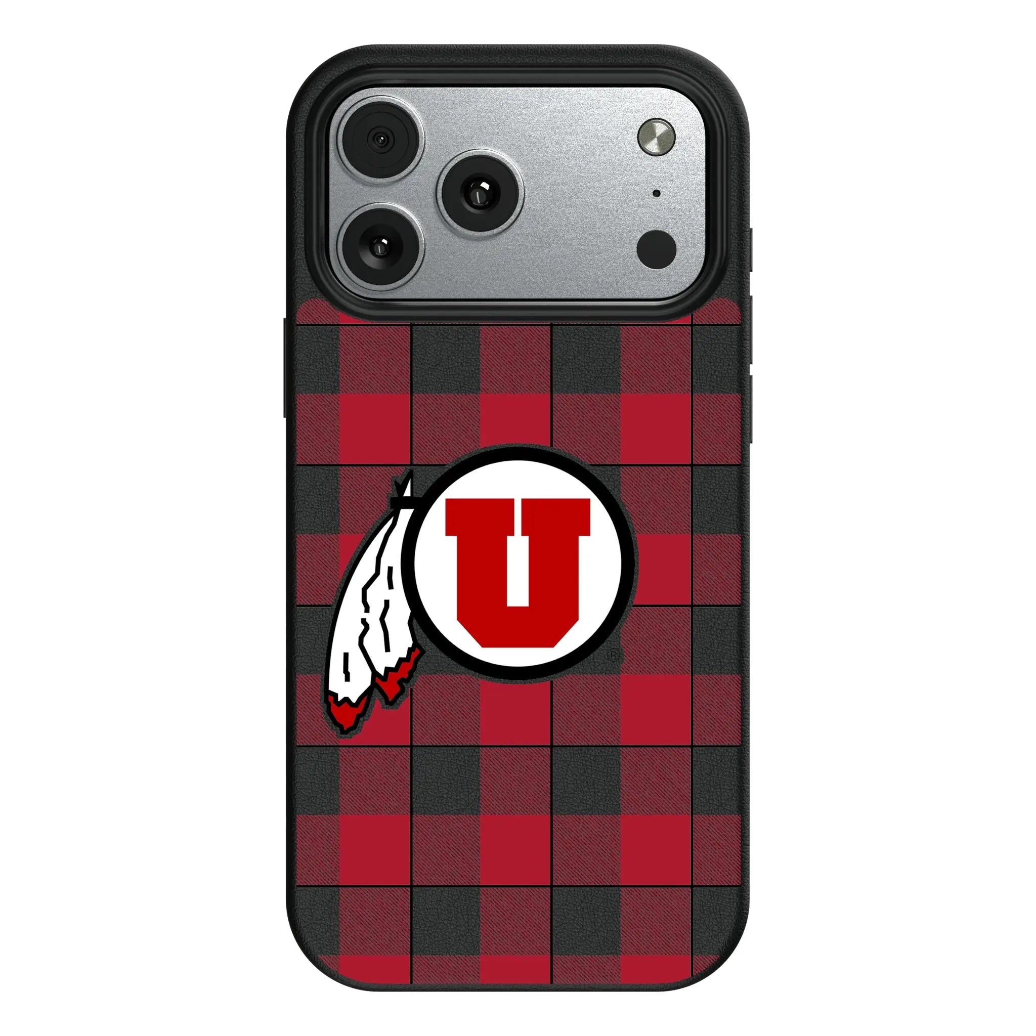 University of Utah Utes Plaid MagSafe Compatible Phone Case for Apple iPhone