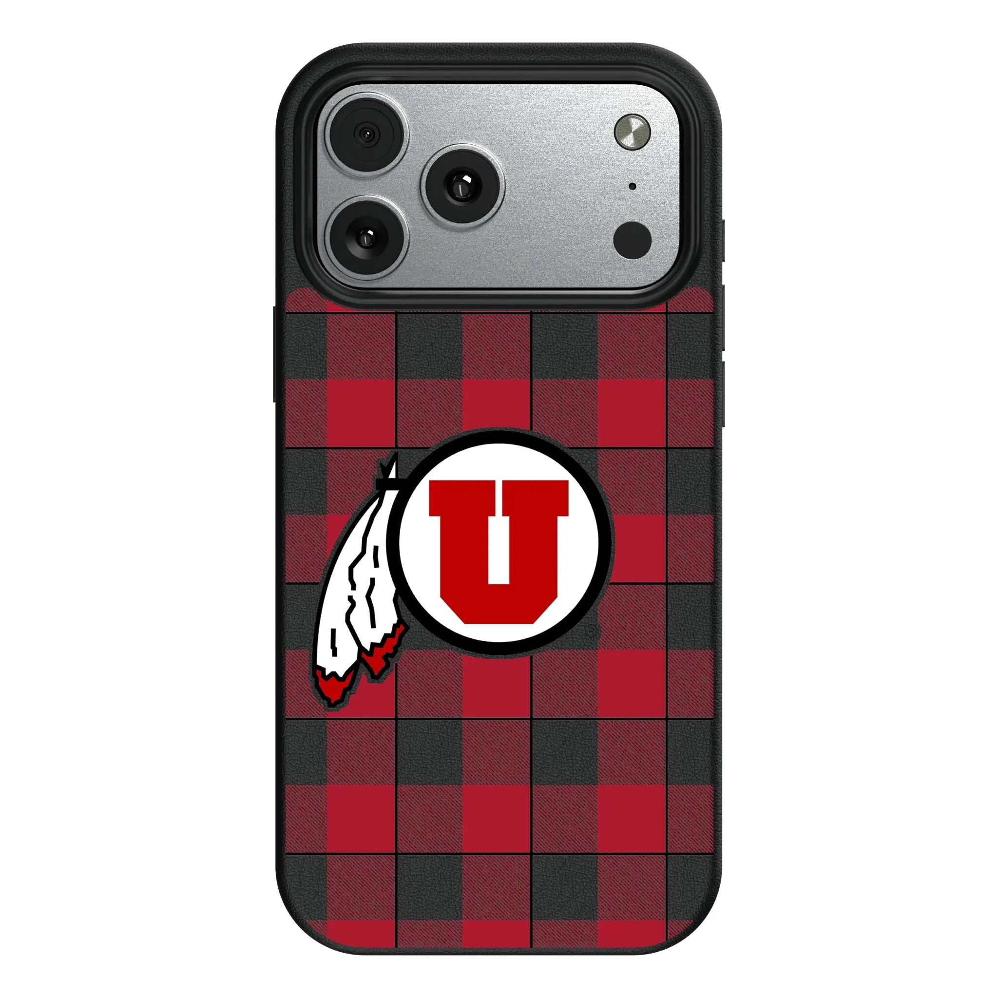 University of Utah Utes Plaid MagSafe Compatible Phone Case for Apple iPhone