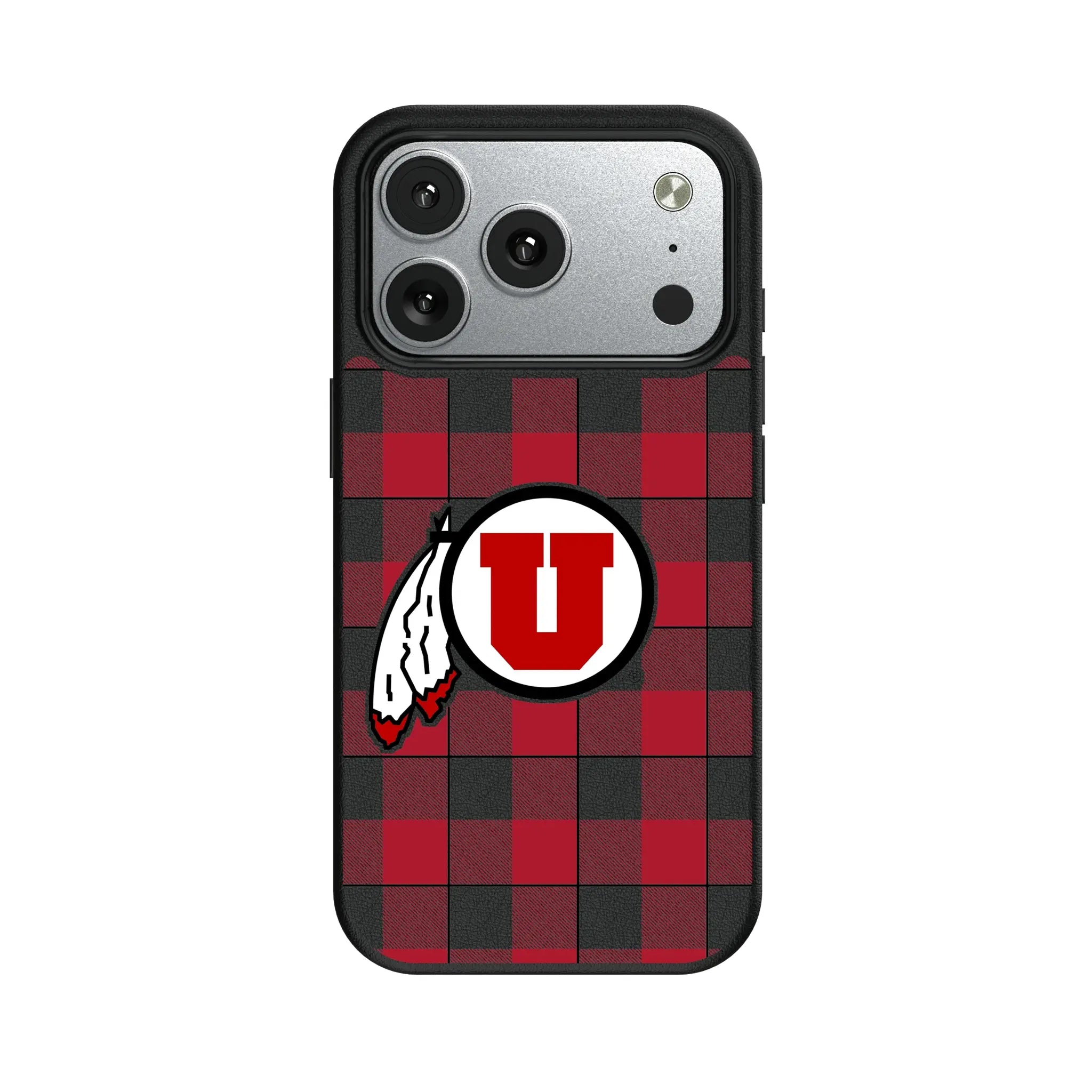 University of Utah Utes Plaid MagSafe Compatible Phone Case for Apple iPhone