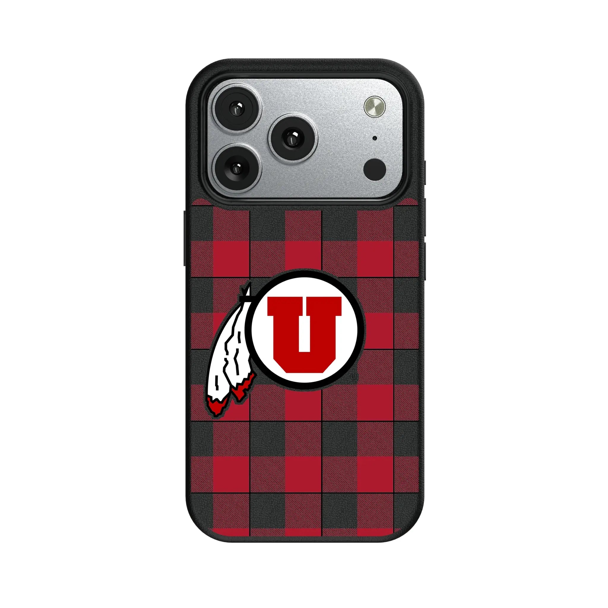 University of Utah Utes Plaid MagSafe Compatible Phone Case for Apple iPhone