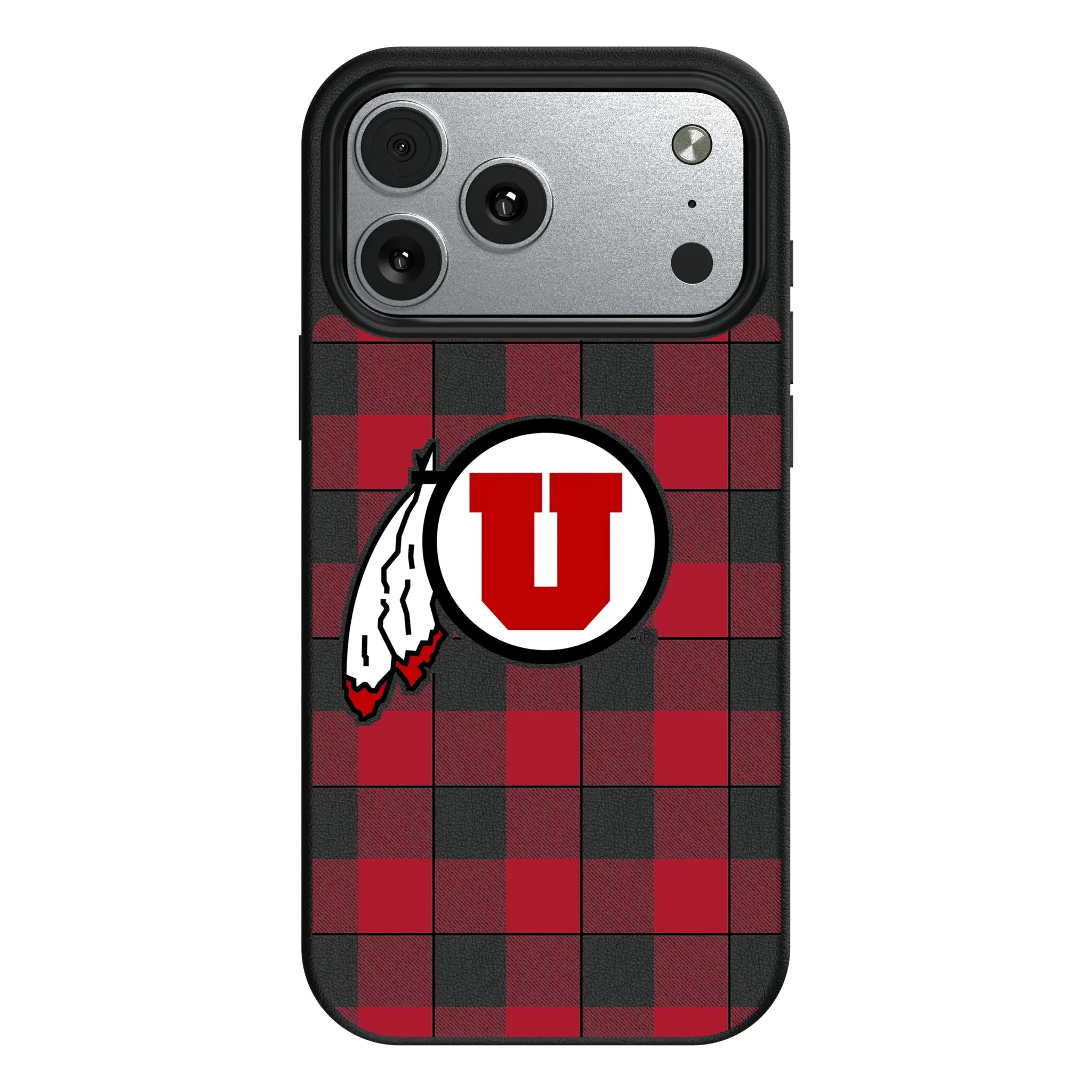 University of Utah Utes Plaid MagSafe Compatible Phone Case for Apple iPhone