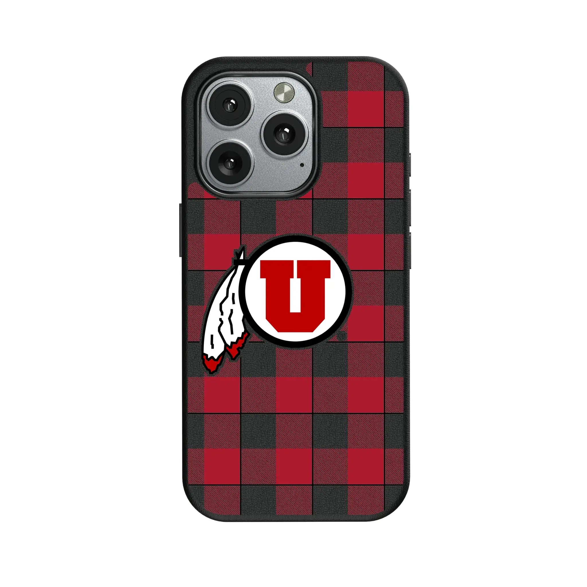 University of Utah Utes Plaid MagSafe Compatible Phone Case for Apple iPhone