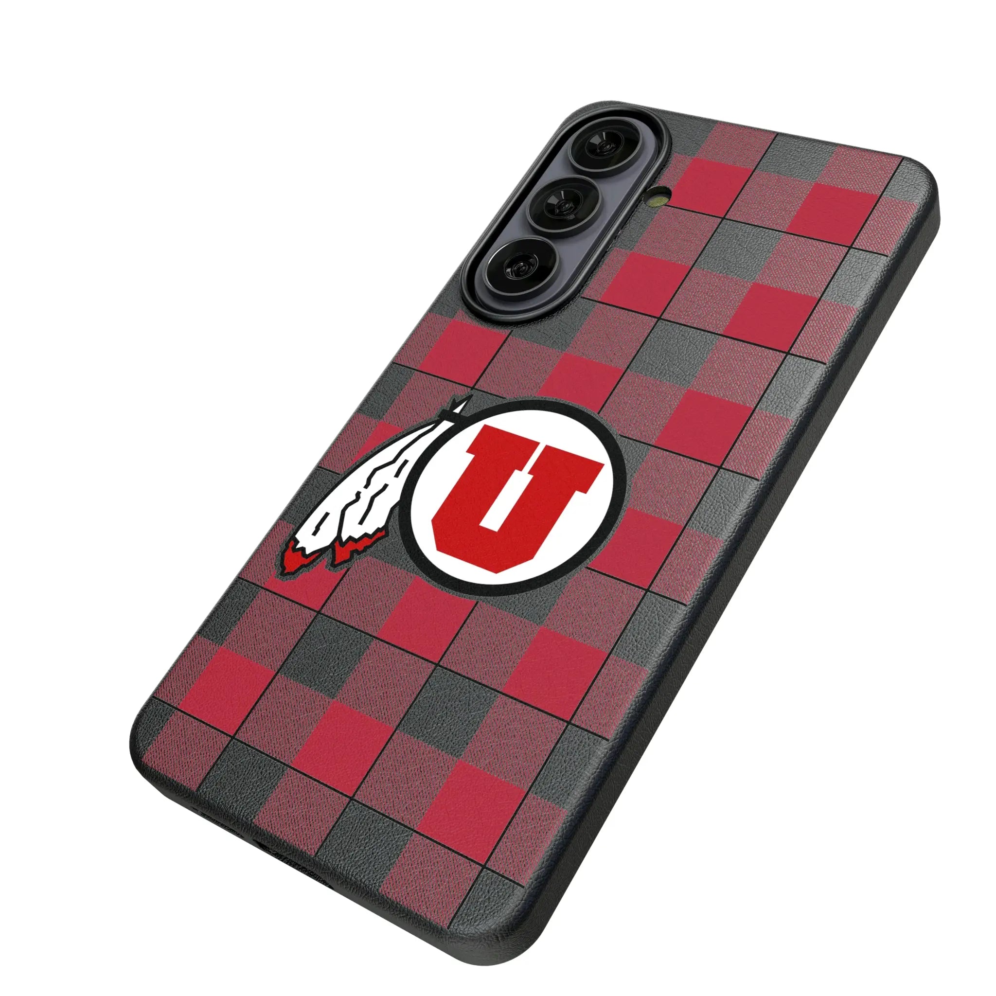 University of Utah Utes Plaid MagSafe Compatible Phone Case for Samsung Galaxy