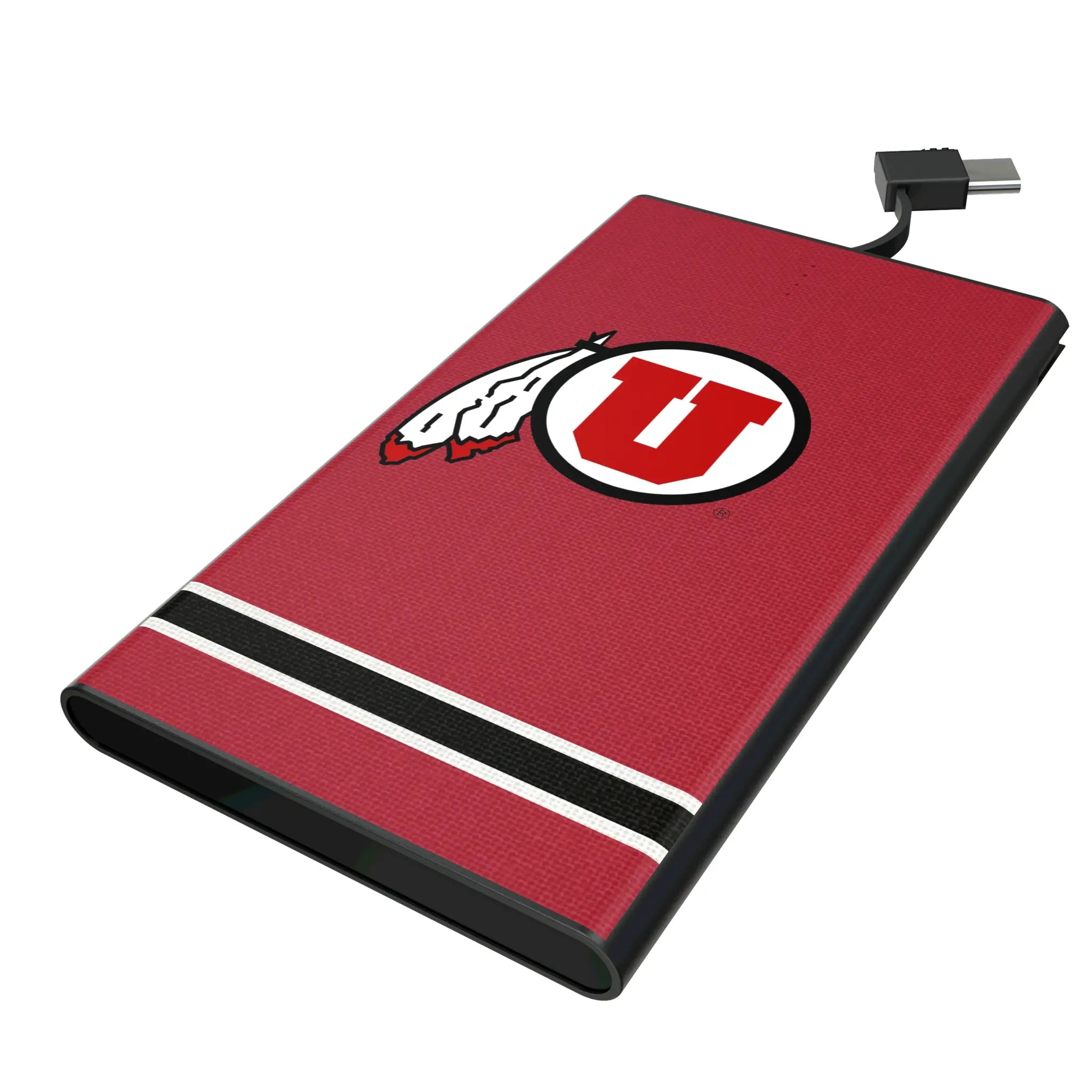 University of Utah Utes Stripe 5000mAh Flat Powerbank