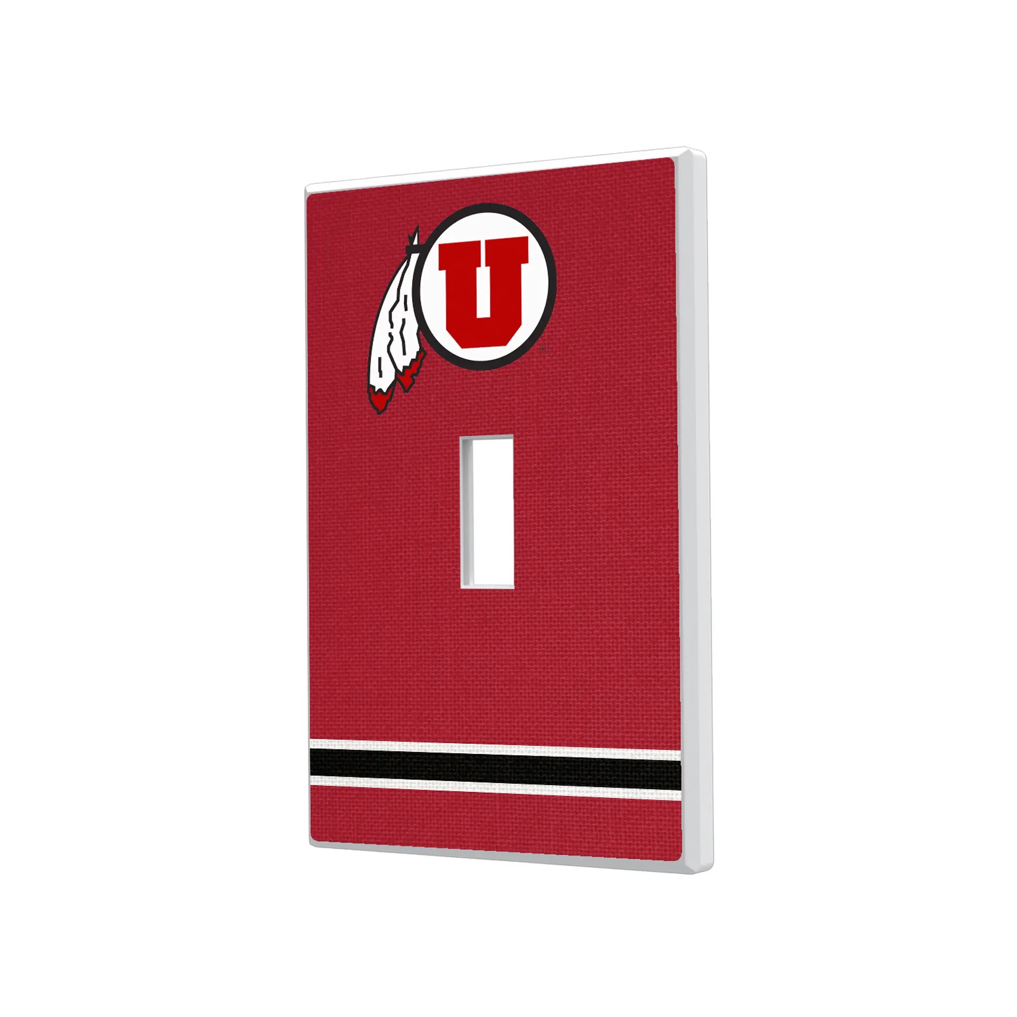 University of Utah Utes Stripe Hidden-Screw Light Switch Plate