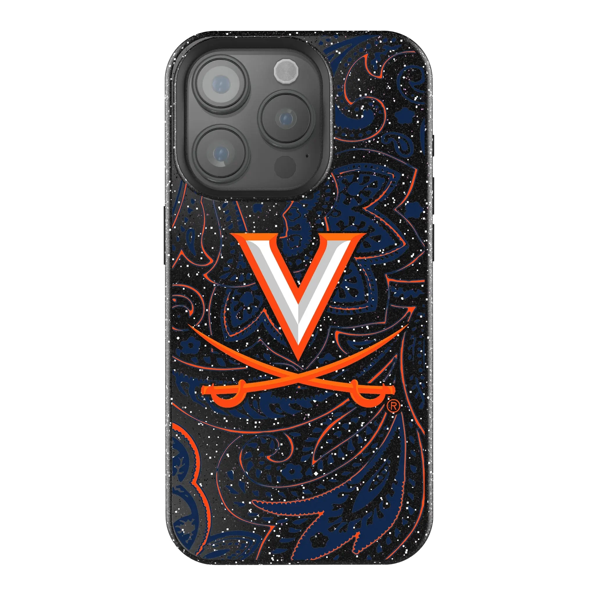 University of Virginia Cavaliers Paisley Bling Phone Case