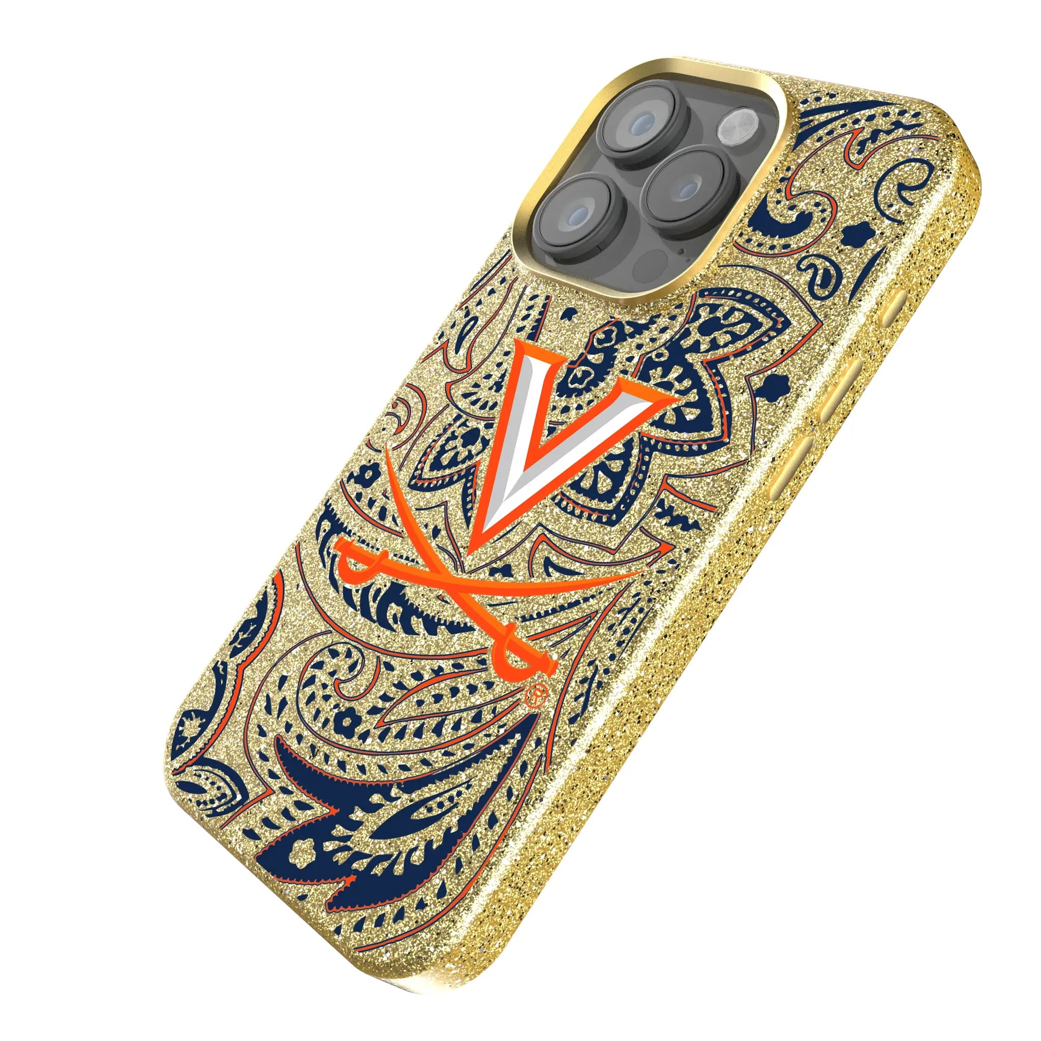 University of Virginia Cavaliers Paisley Bling Phone Case