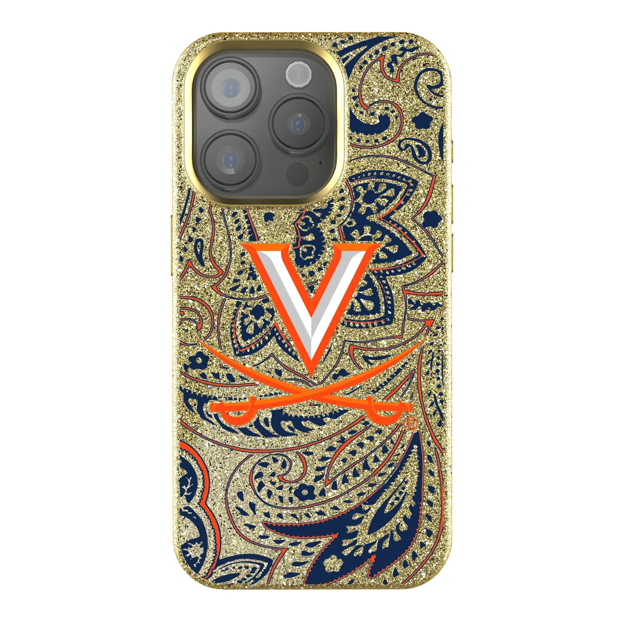 University of Virginia Cavaliers Paisley Bling Phone Case