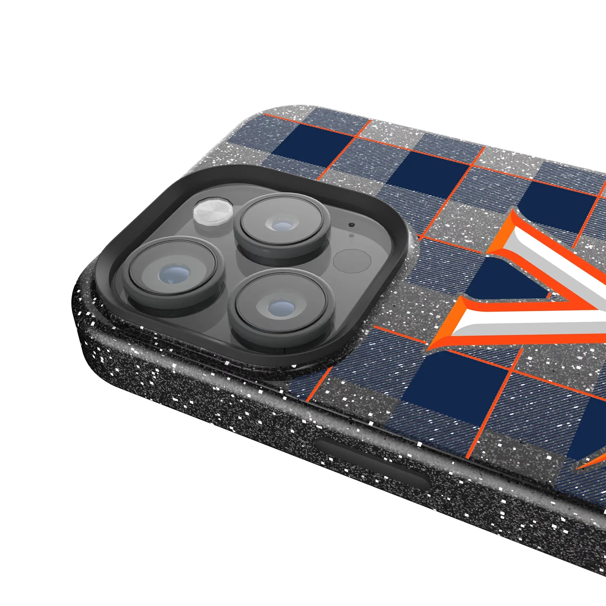 University of Virginia Cavaliers Plaid Bling Phone Case