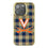 University of Virginia Cavaliers Plaid Bling Phone Case