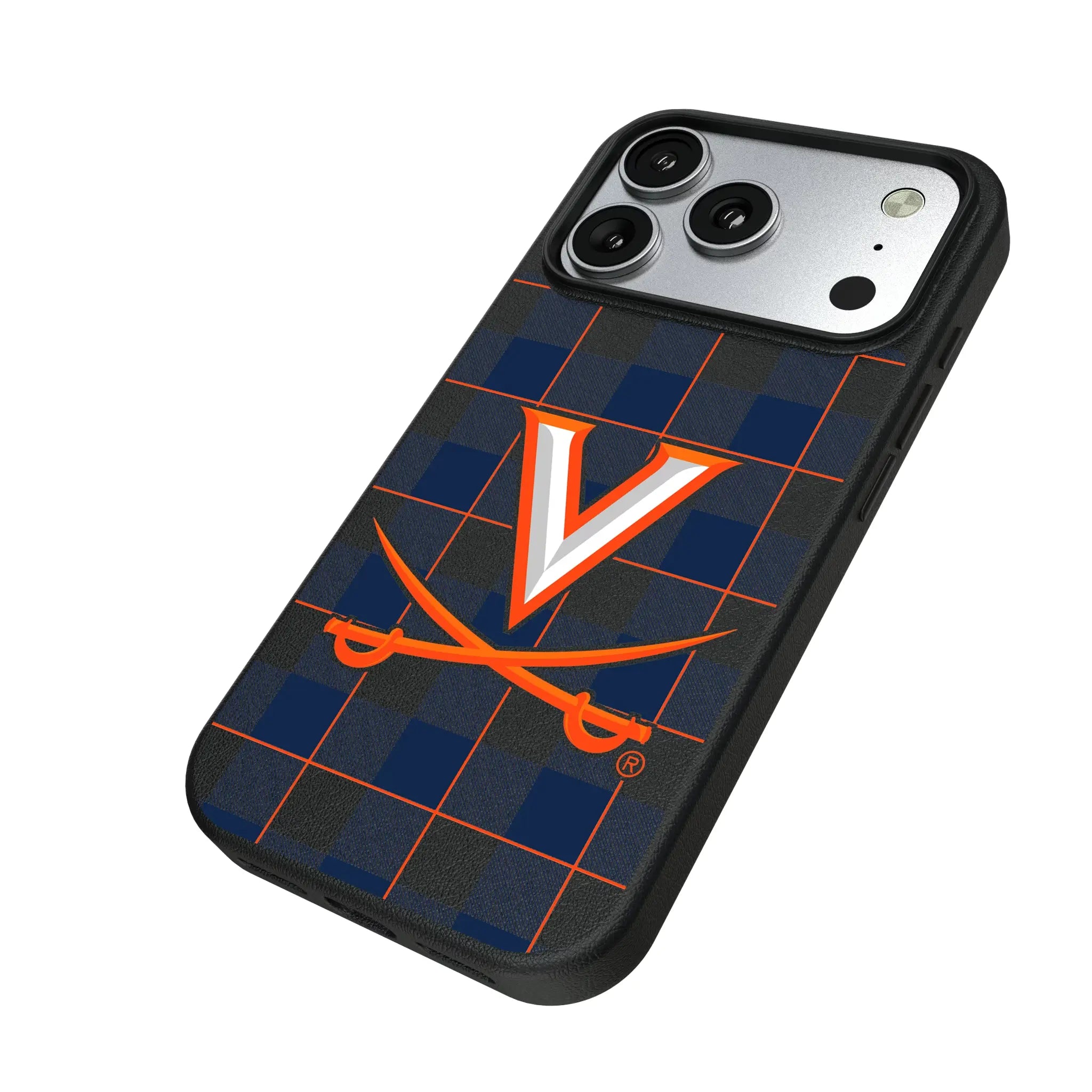 University of Virginia Cavaliers Plaid MagSafe Compatible Phone Case for Apple iPhone