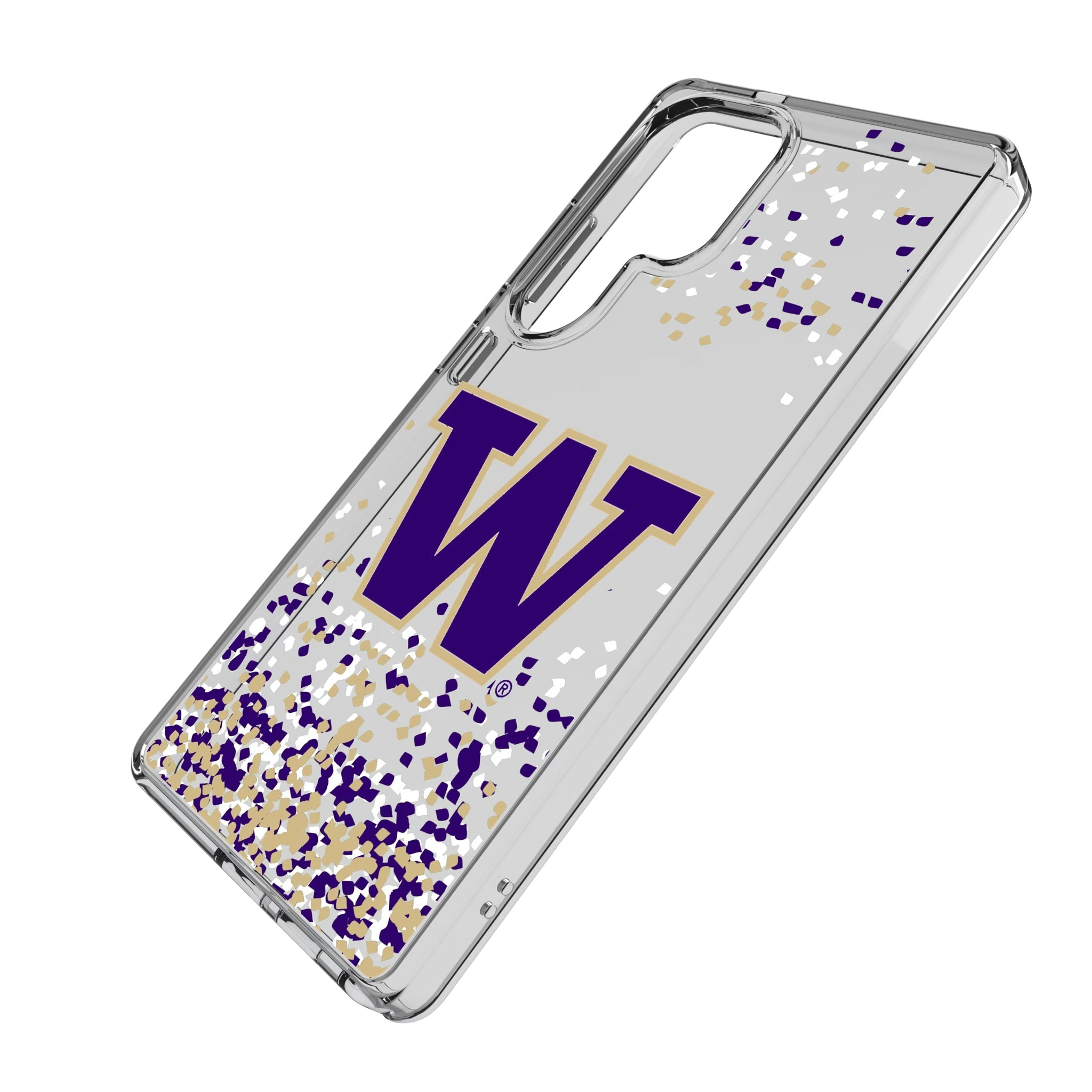 University of Washington Huskies Confetti Clear Phone Case for Samsung Galaxy