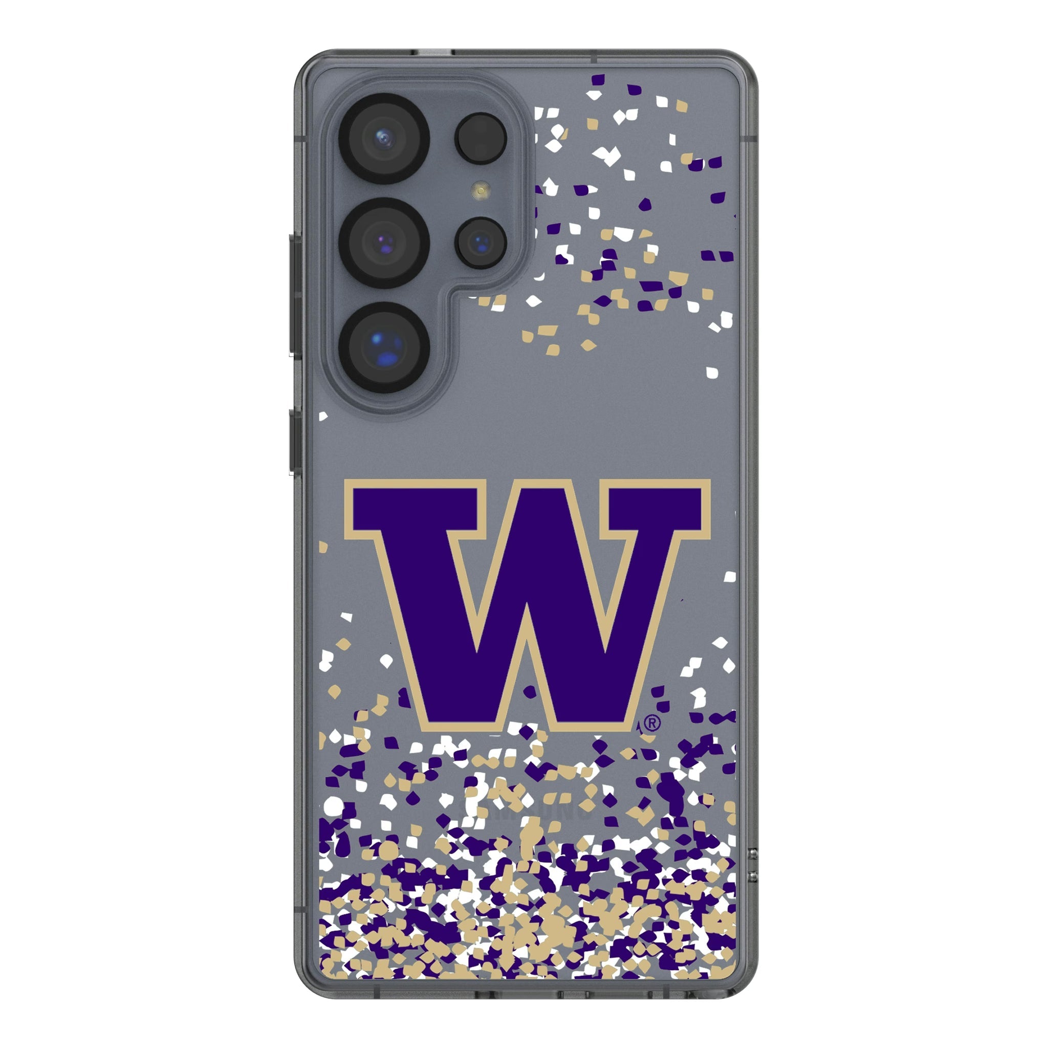 University of Washington Huskies Confetti Clear Phone Case for Samsung Galaxy