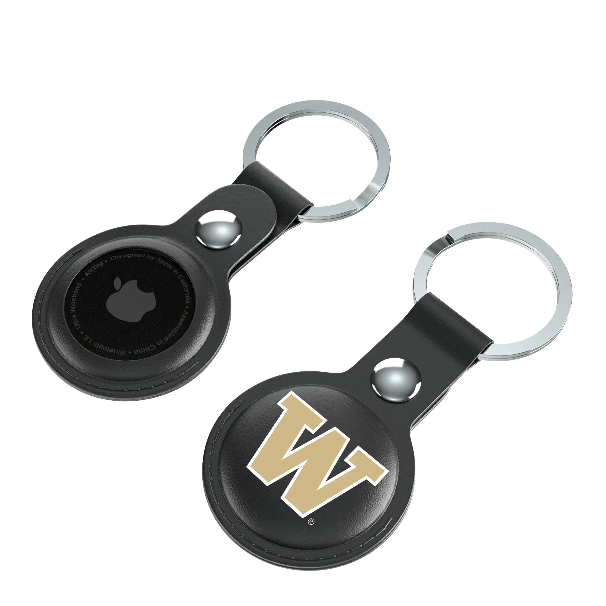 University of Washington Huskies Insignia Black Airtag Holder 2-Pack