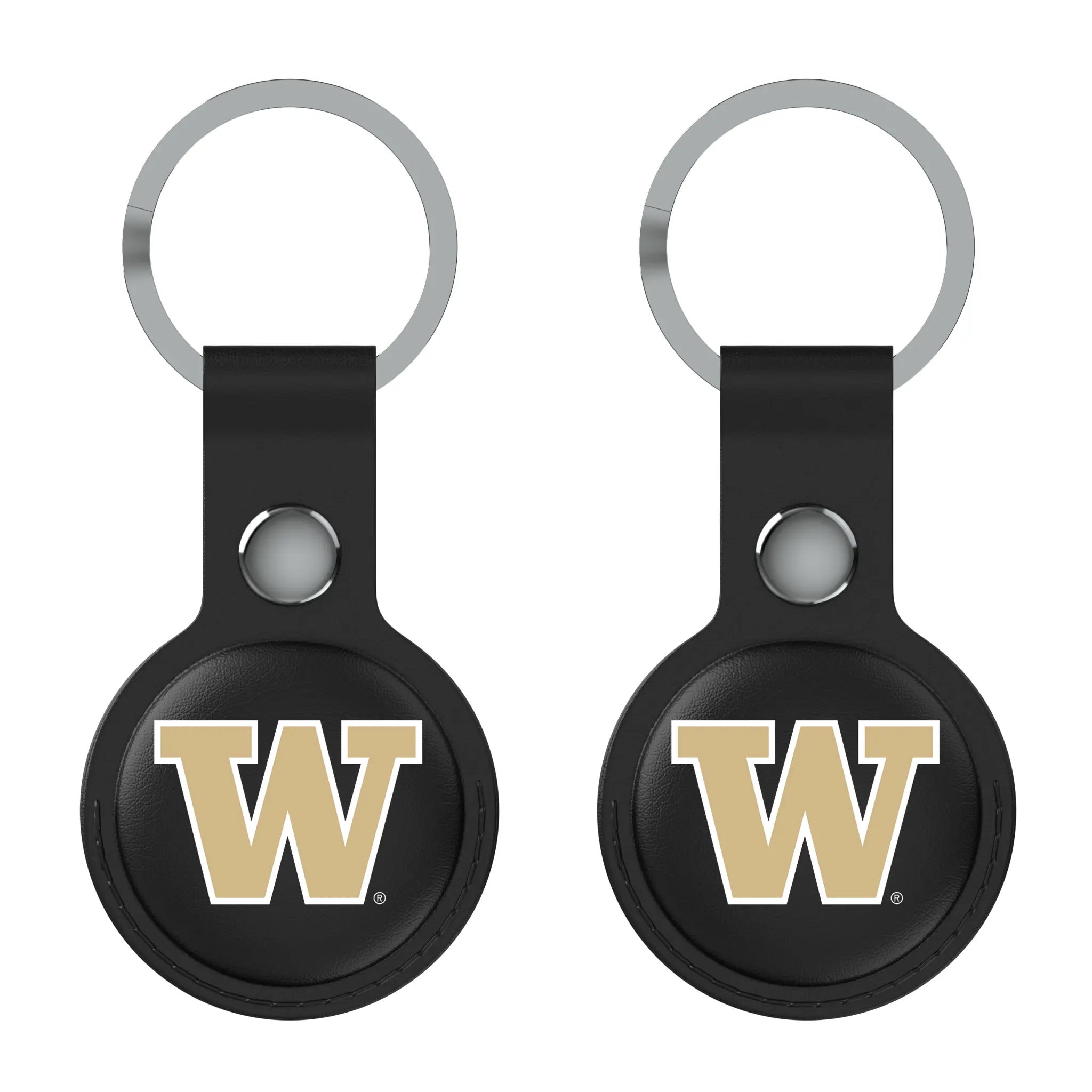 University of Washington Huskies Insignia Black Airtag Holder 2-Pack