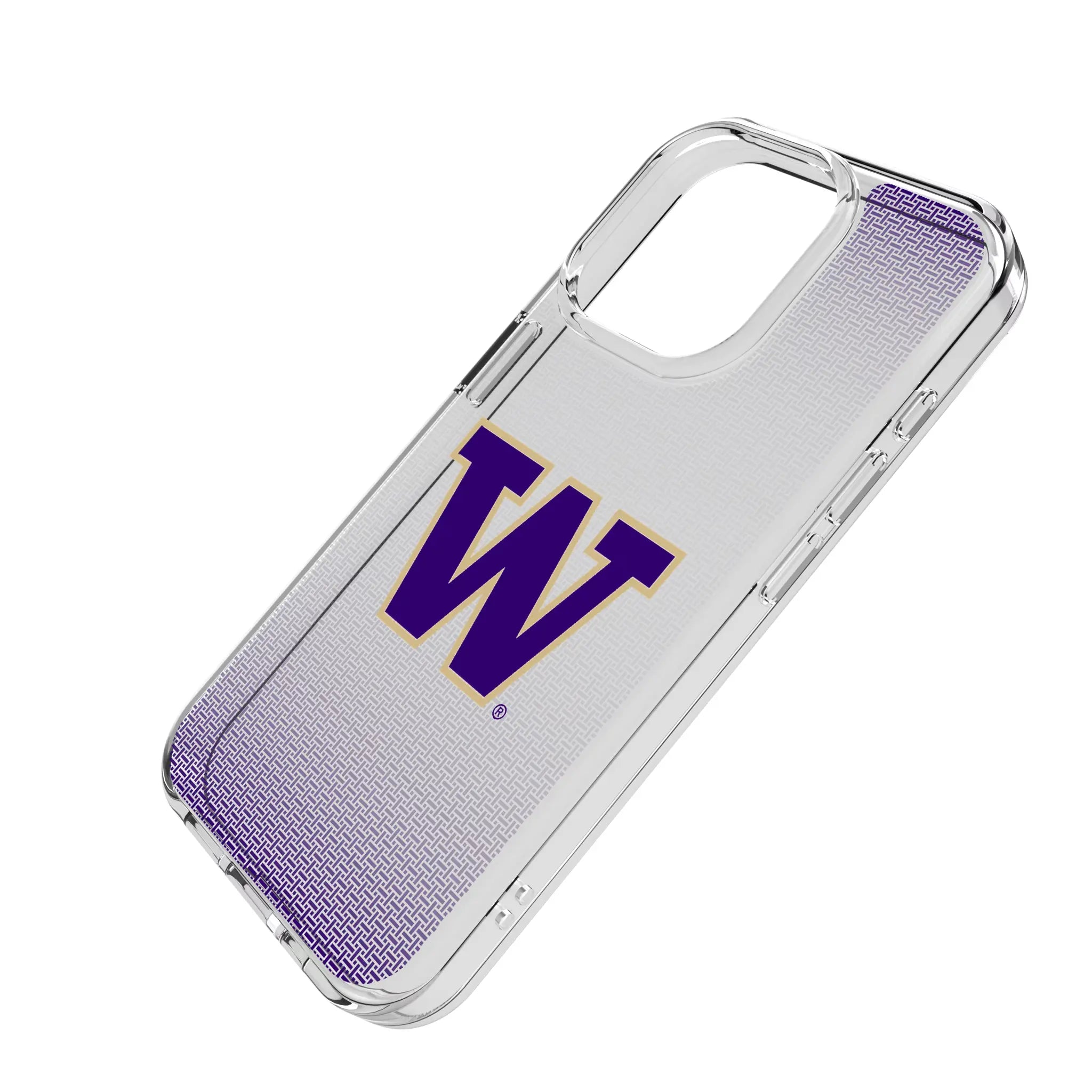 University of Washington Huskies Linen Clear Phone Case for Apple iPhone