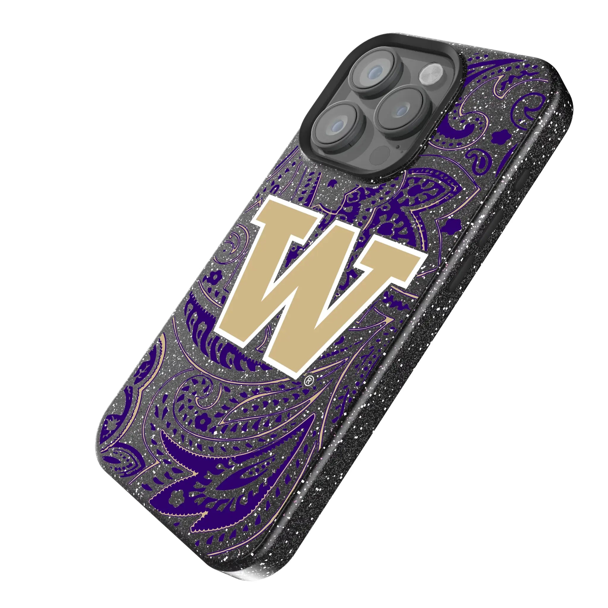 University of Washington Huskies Paisley Bling Phone Case