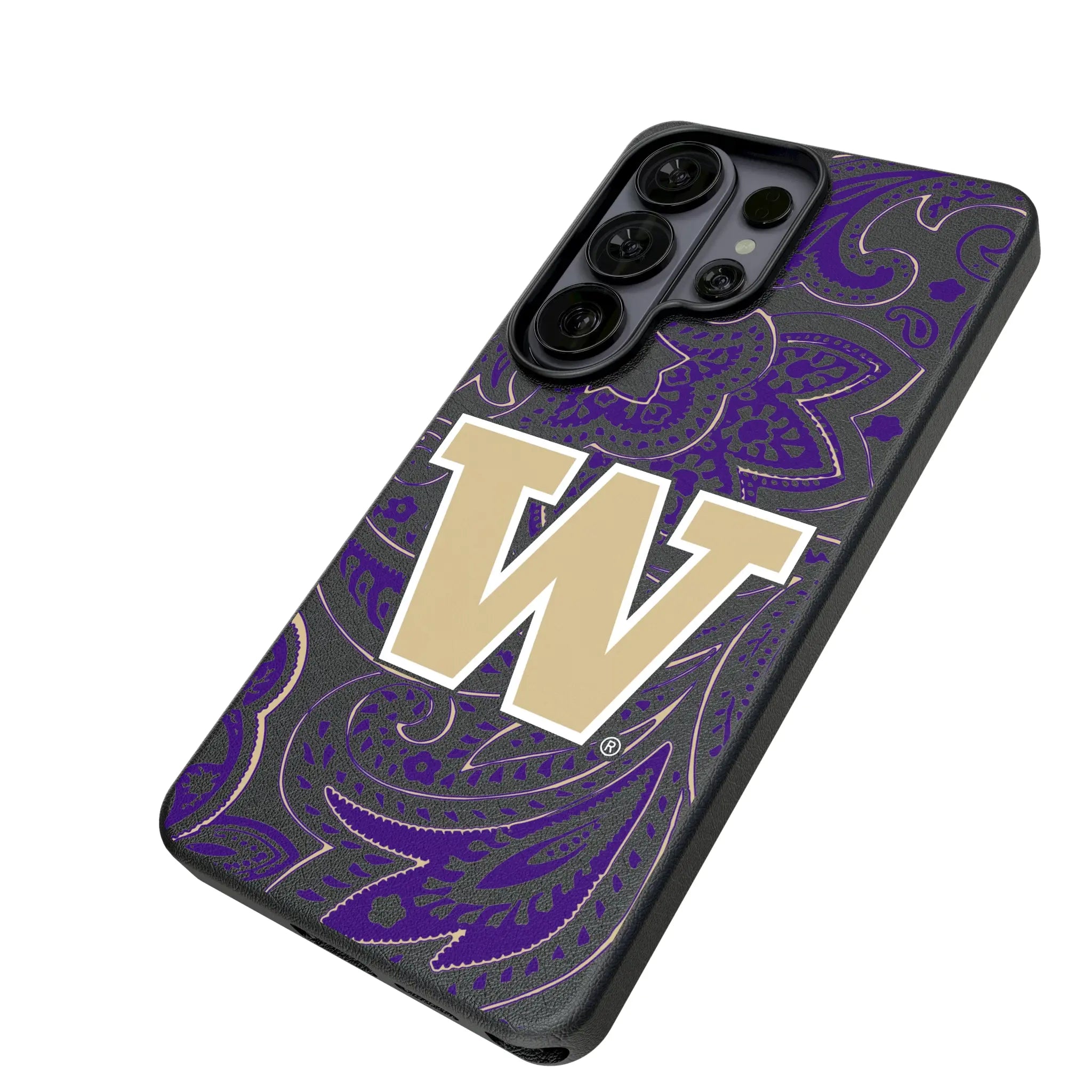 University of Washington Huskies Paisley MagSafe Compatible Phone Case for Samsung Galaxy