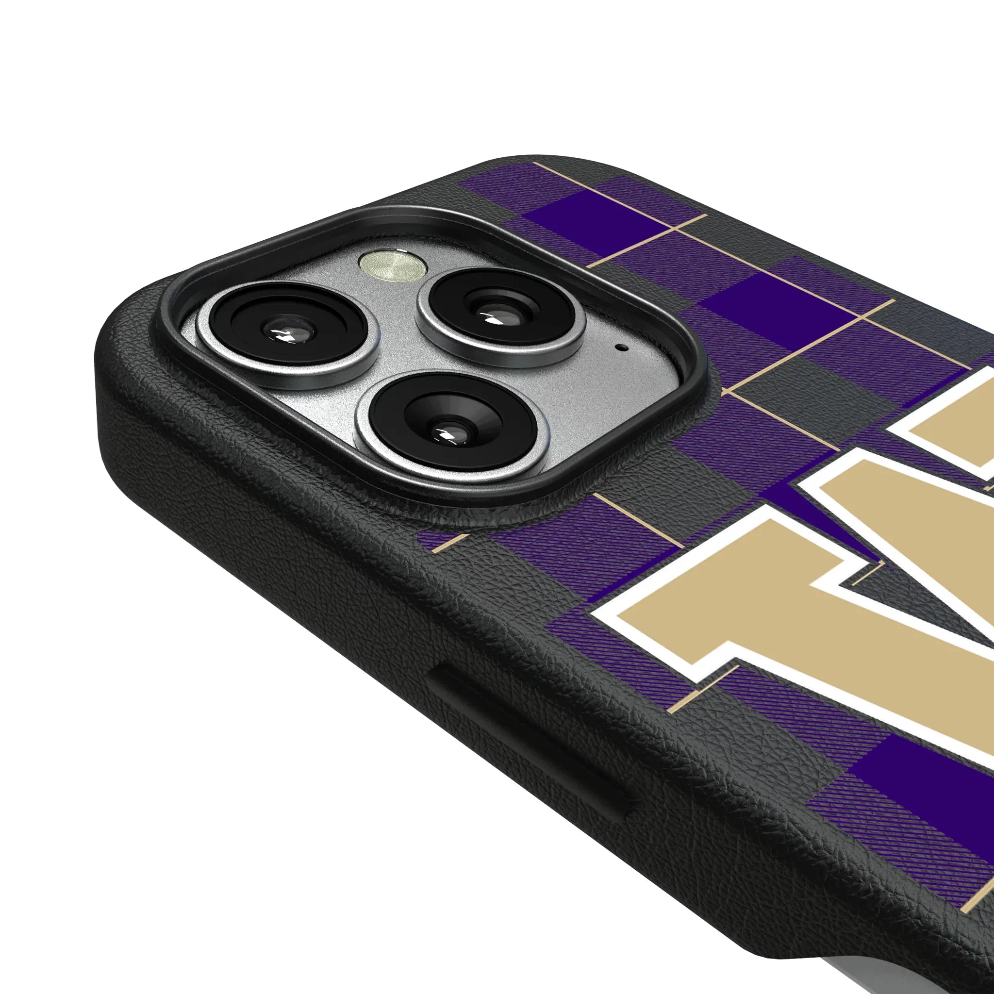 University of Washington Huskies Plaid MagSafe Compatible Phone Case for Apple iPhone