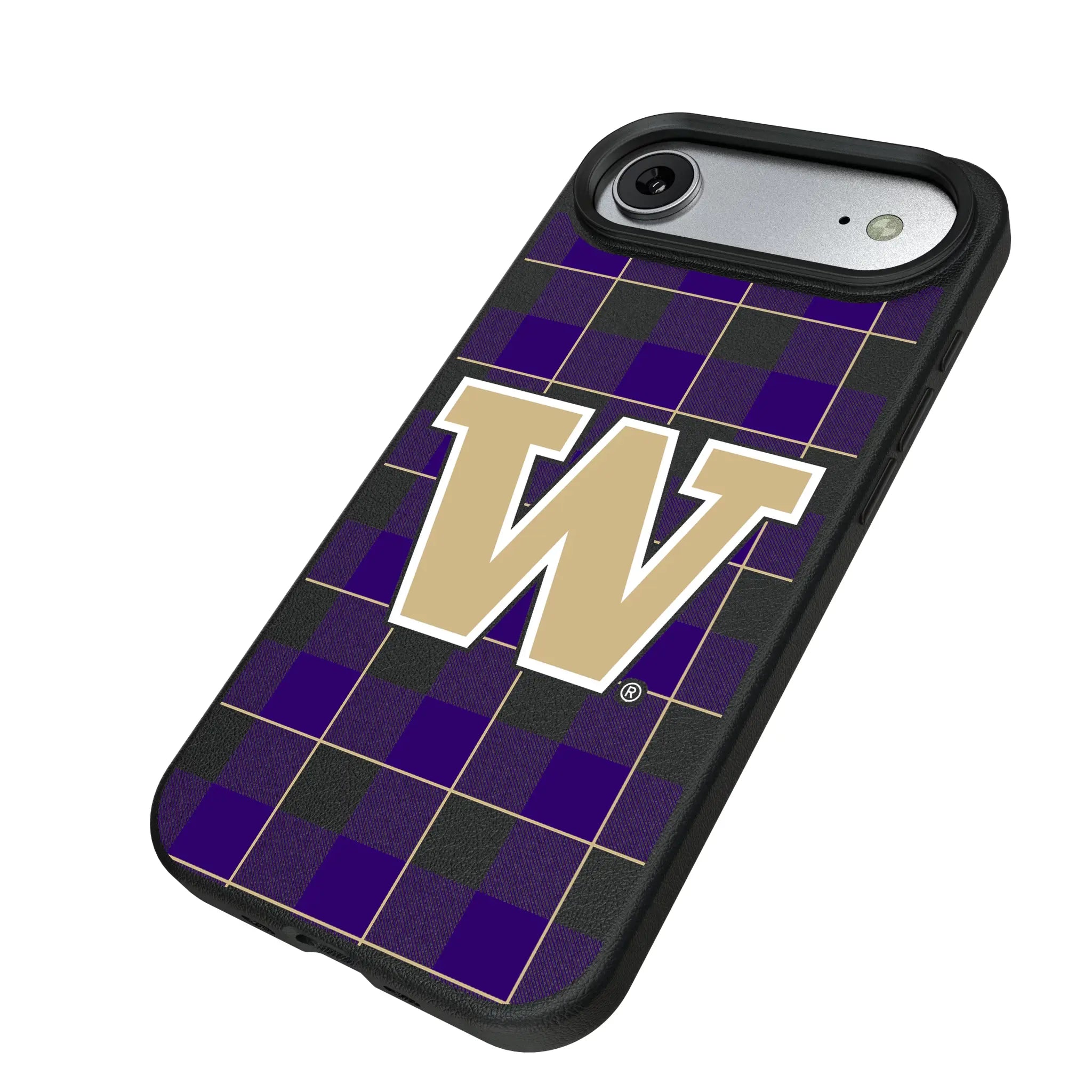 University of Washington Huskies Plaid MagSafe Compatible Phone Case for Apple iPhone