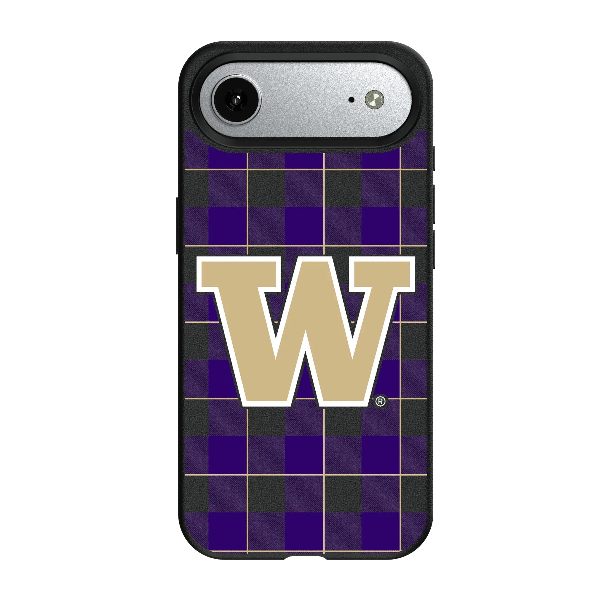 University of Washington Huskies Plaid MagSafe Compatible Phone Case for Apple iPhone