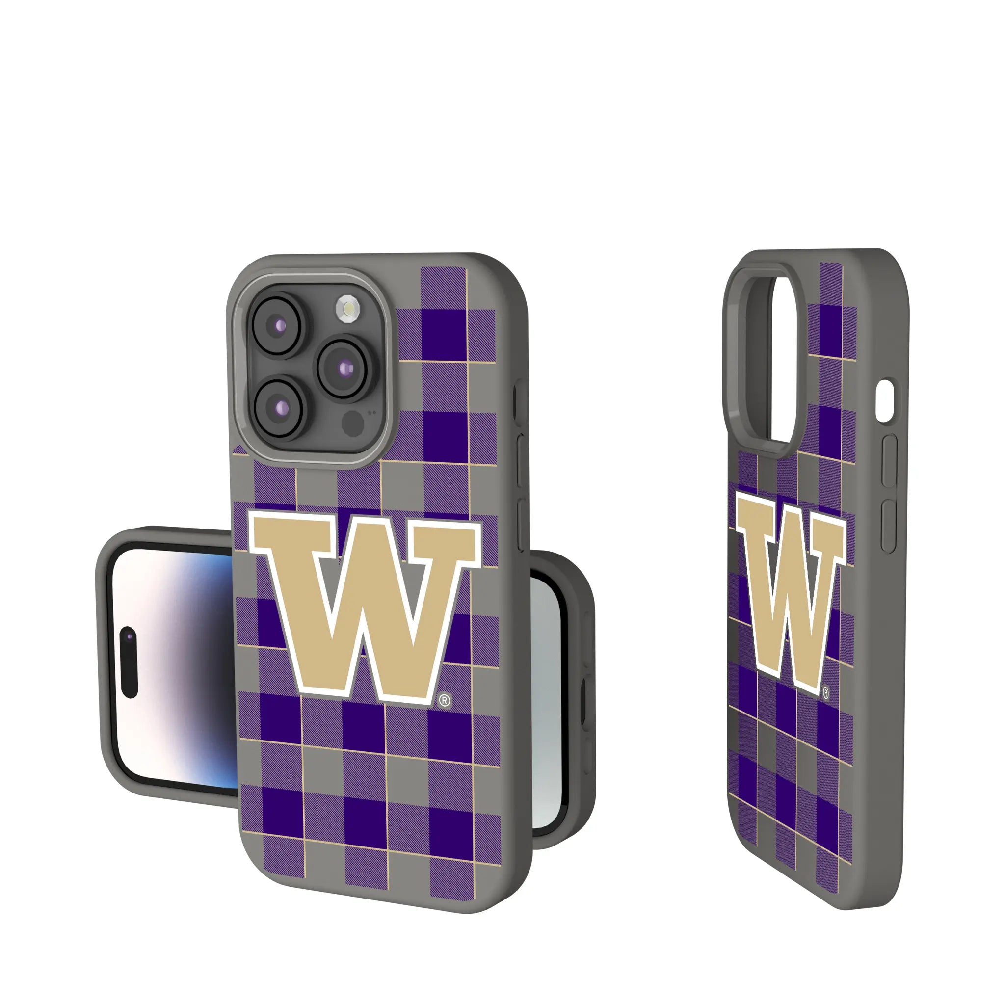 University of Washington Huskies Plaid Soft Touch Phone Case