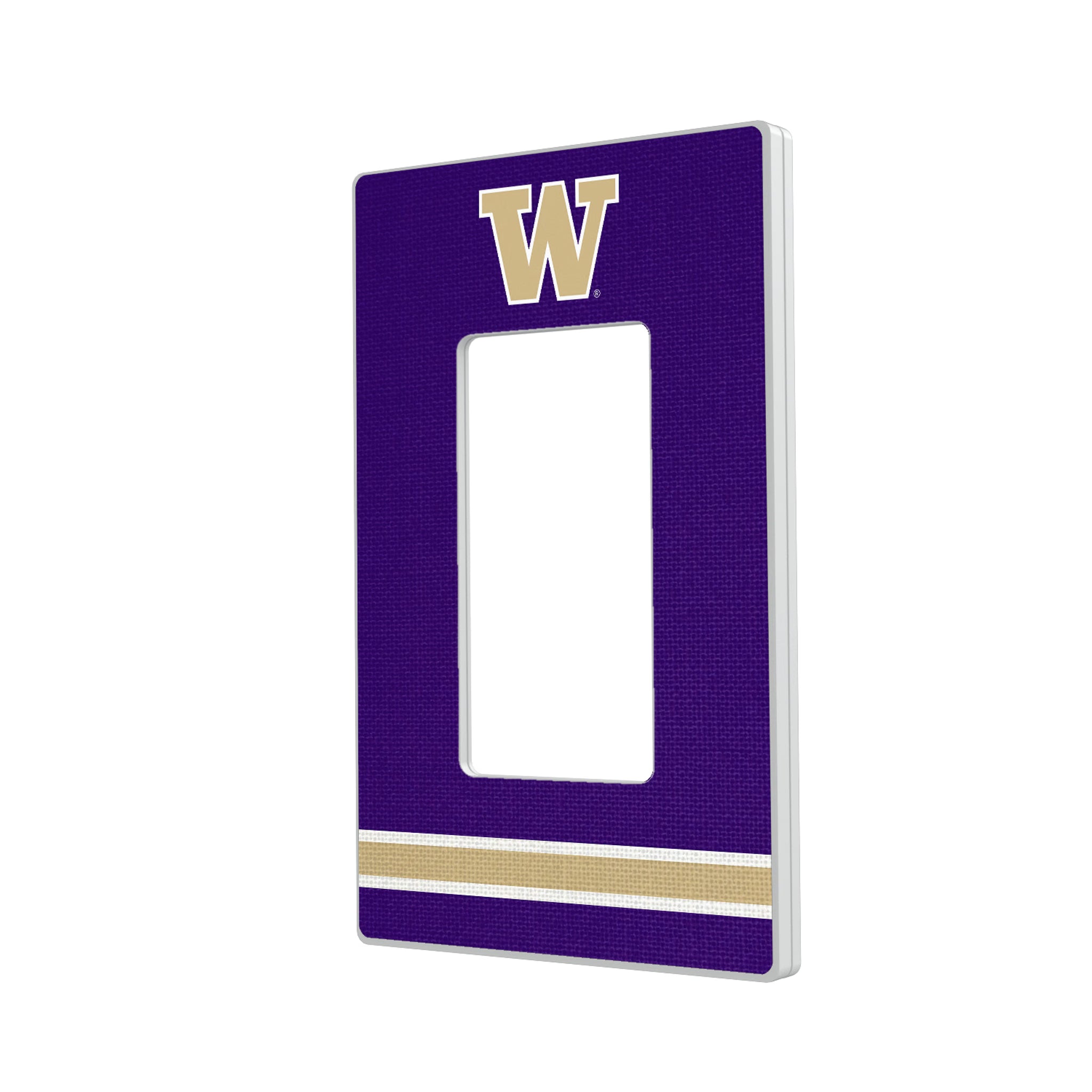 University of Washington Huskies Stripe Hidden-Screw Light Switch Plate - Sports Gifts, Sports Memorabilia, Sports Collectibles, Fan Shop