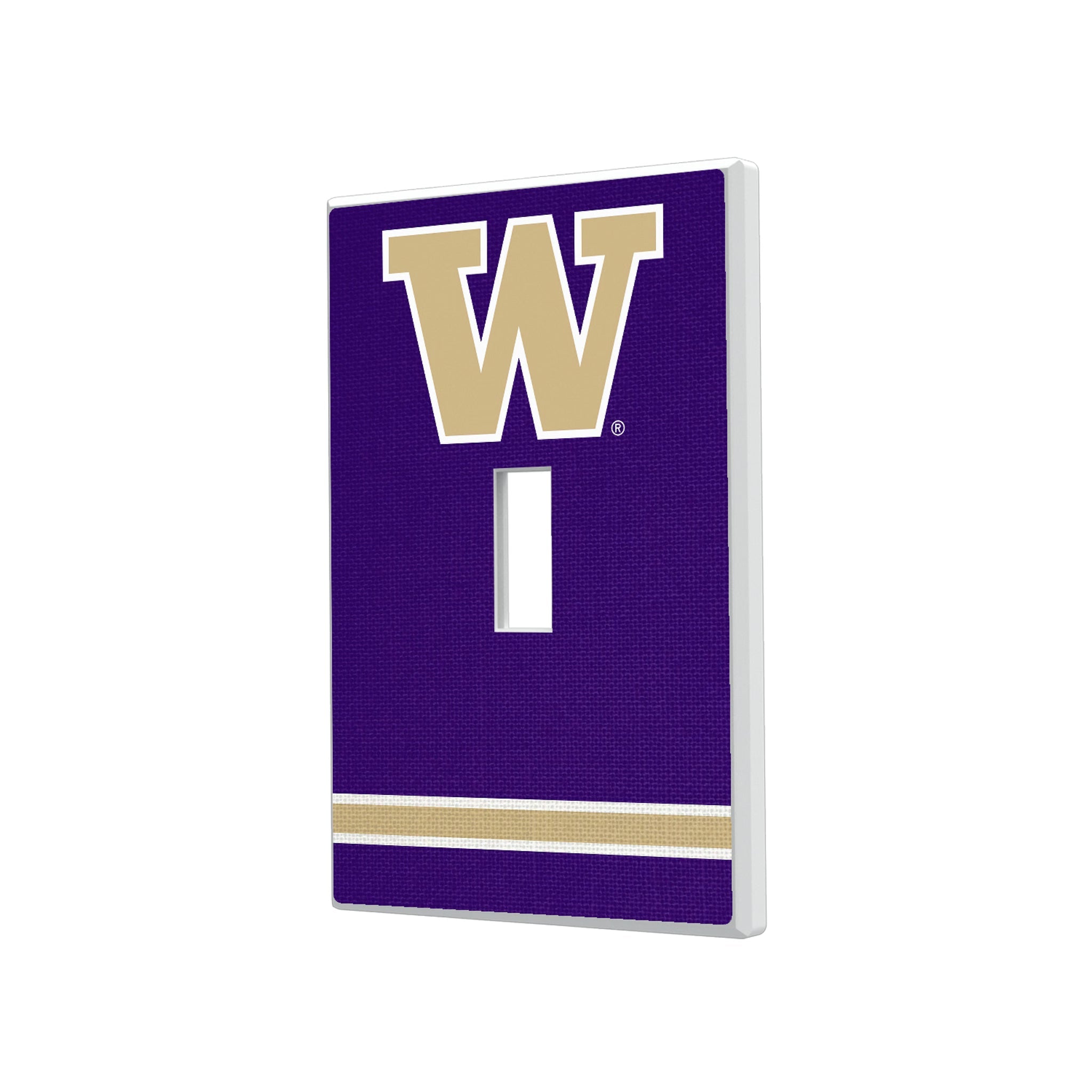 University of Washington Huskies Stripe Hidden-Screw Light Switch Plate - Sports Gifts, Sports Memorabilia, Sports Collectibles, Fan Shop