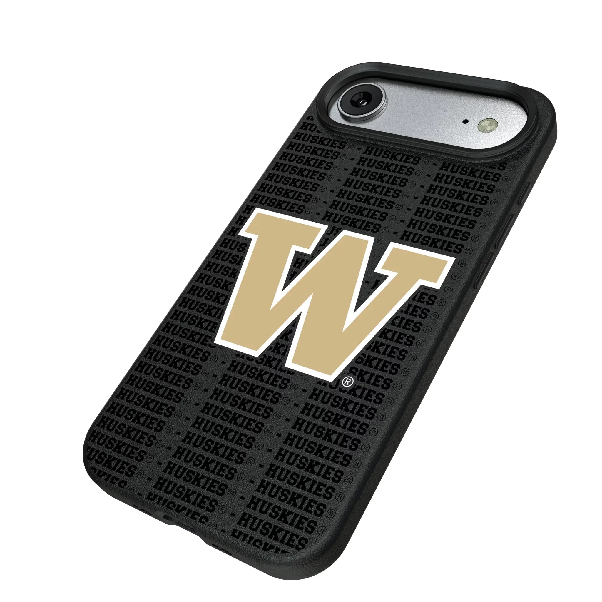 University of Washington Huskies Text Backdrop MagSafe Compatible Phone Case for Apple iPhone