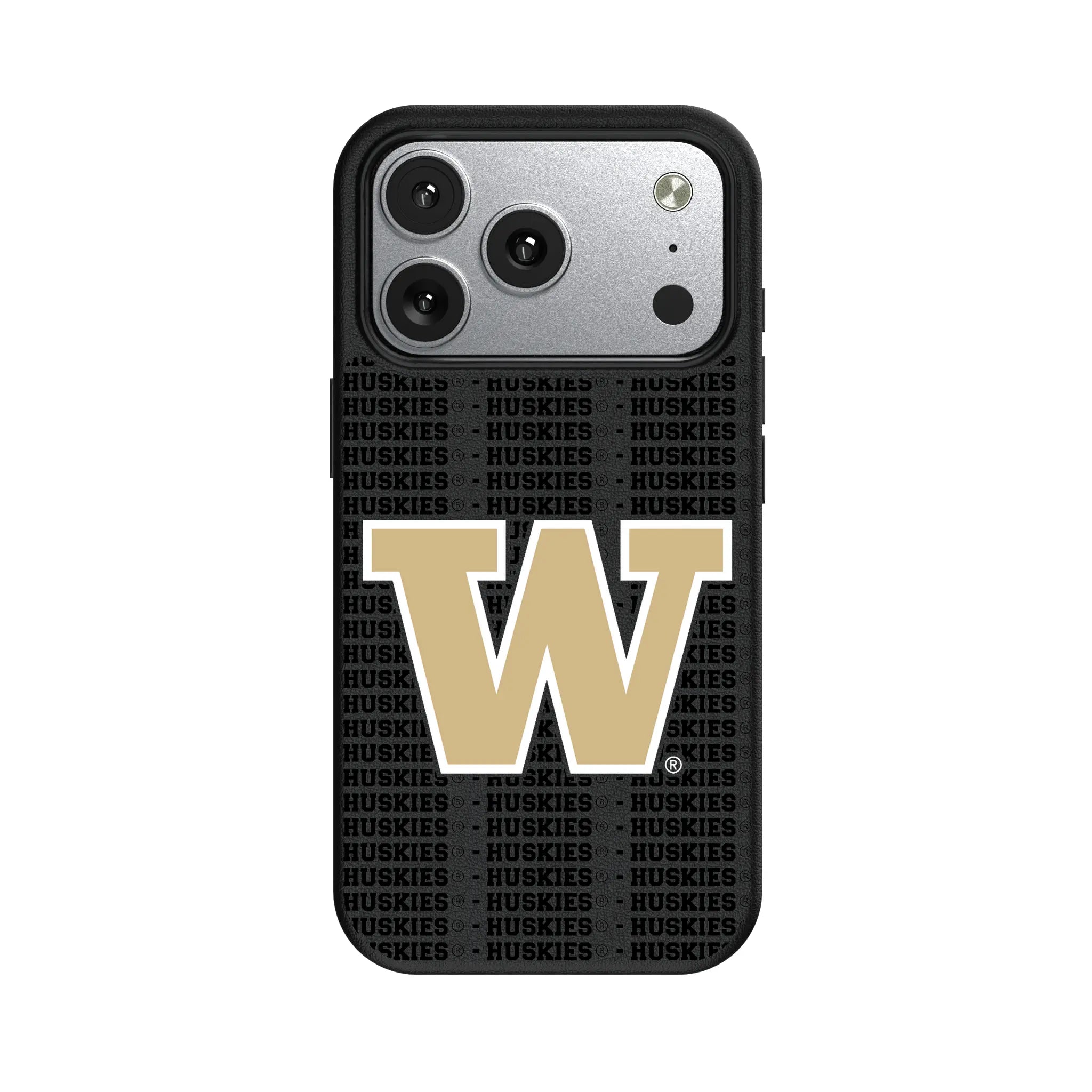 University of Washington Huskies Text Backdrop MagSafe Compatible Phone Case for Apple iPhone