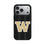 University of Washington Huskies Text Backdrop MagSafe Compatible Phone Case for Apple iPhone