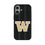 University of Washington Huskies Text Backdrop MagSafe Compatible Phone Case for Apple iPhone