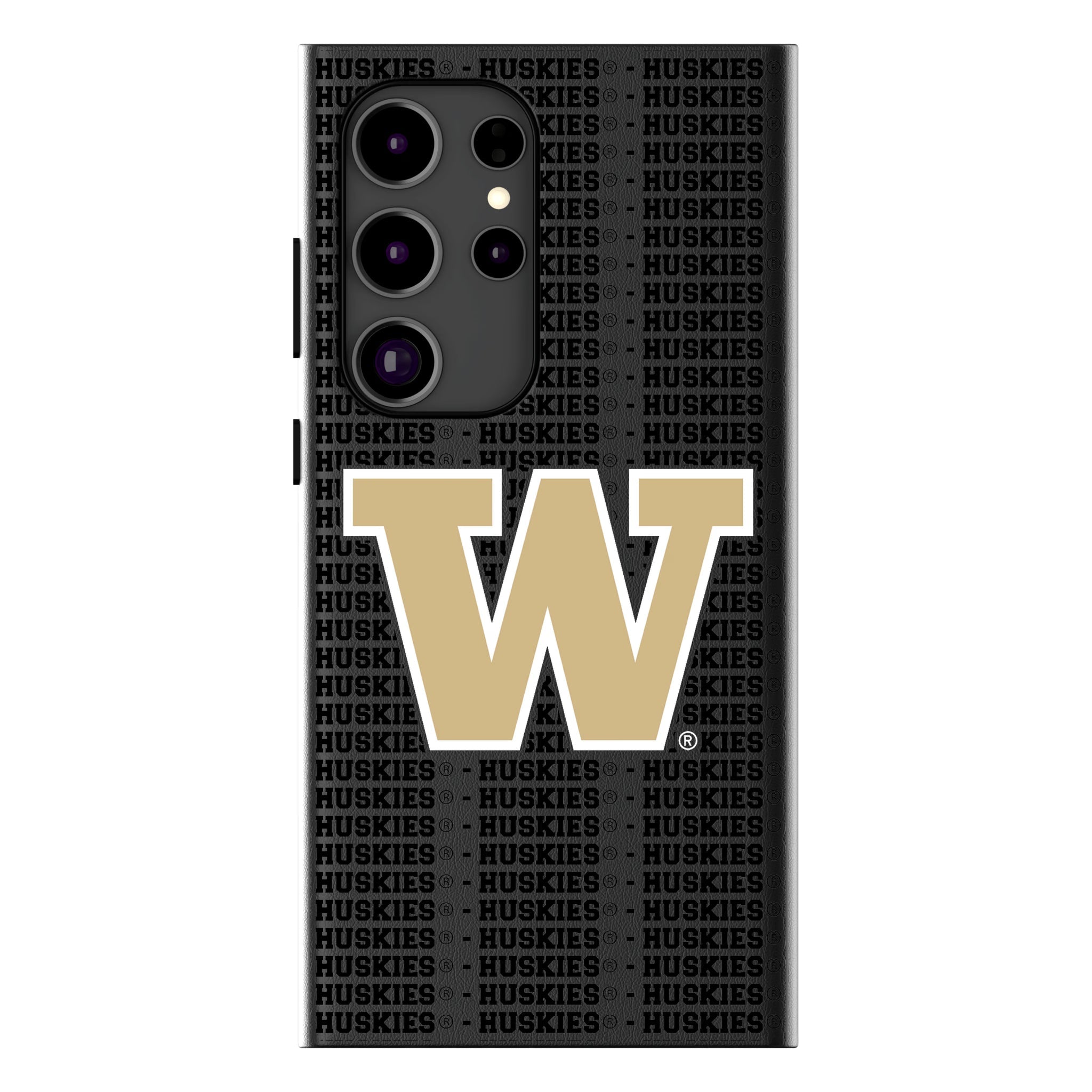 University of Washington Huskies Text Backdrop MagSafe Compatible Phone Case for Samsung Galaxy