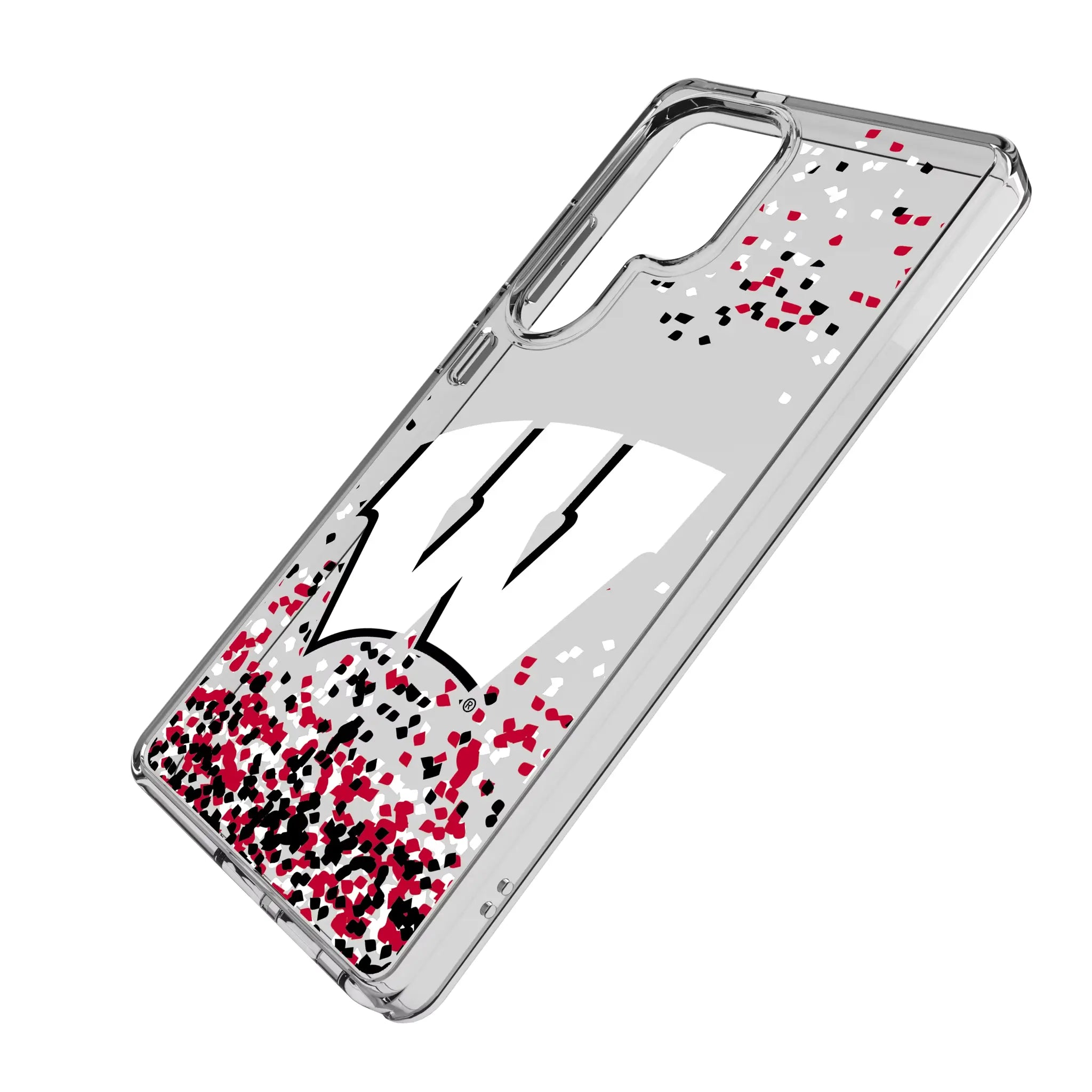 University of Wisconsin Badgers Confetti Clear Phone Case for Samsung Galaxy