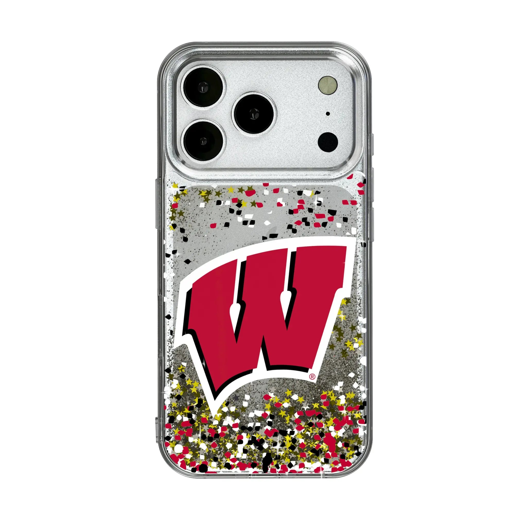 University of Wisconsin Badgers Confetti Glitter Phone Case