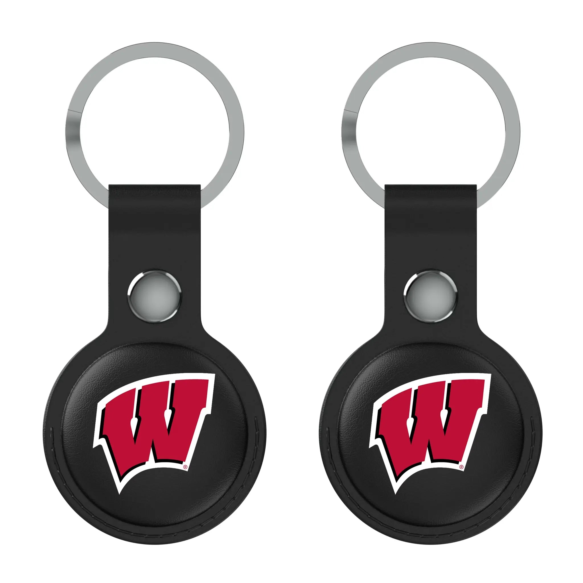 University of Wisconsin Badgers Insignia Black Airtag Holder 2-Pack