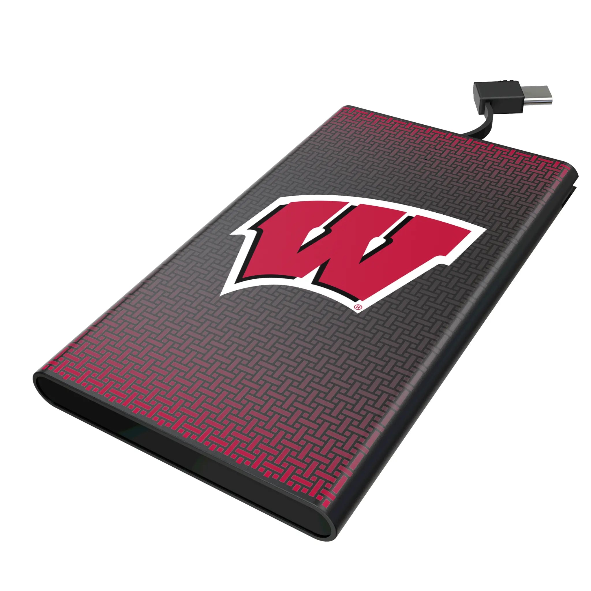 University of Wisconsin Badgers Linen 5000mAh Flat Powerbank