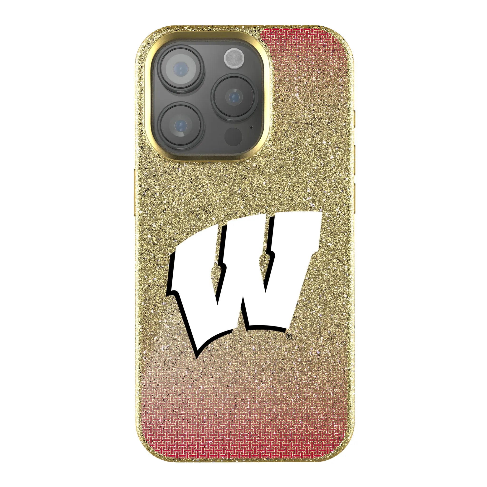 University of Wisconsin Badgers Linen Bling Phone Case for Apple iPhone
